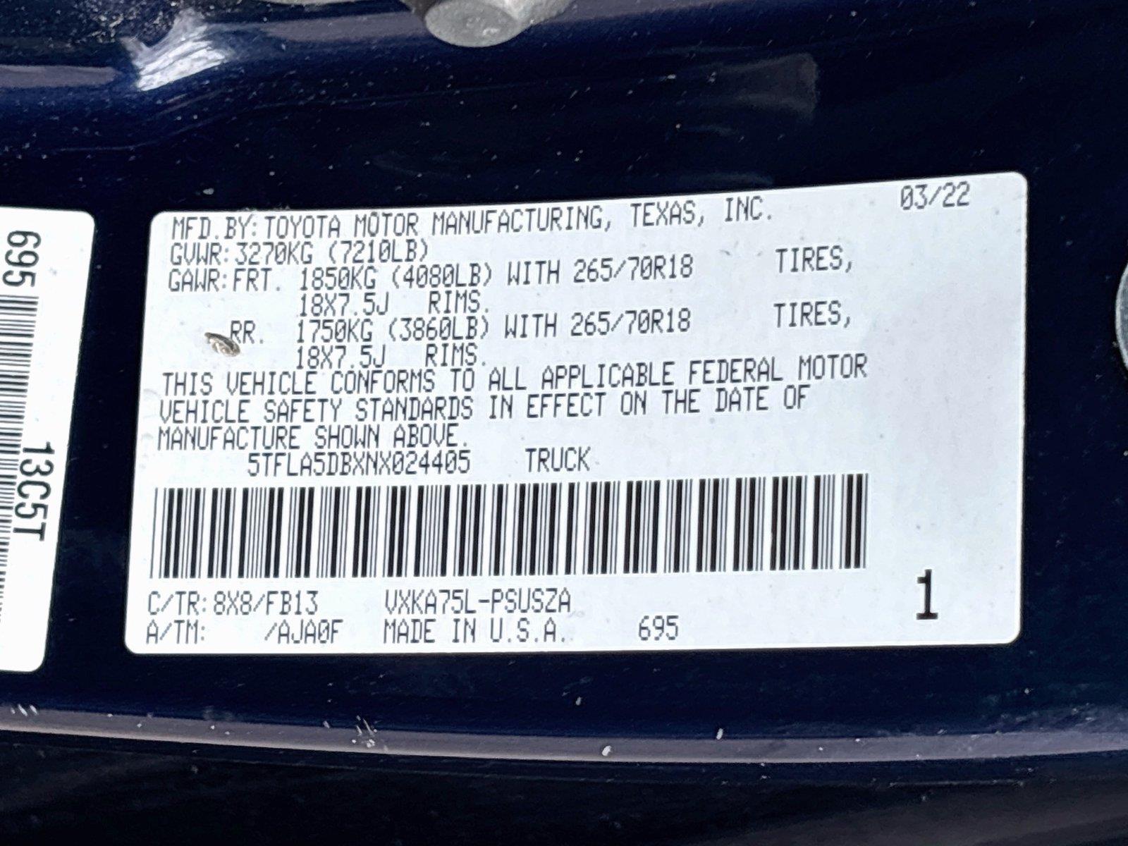 2022 Toyota Tundra SR5