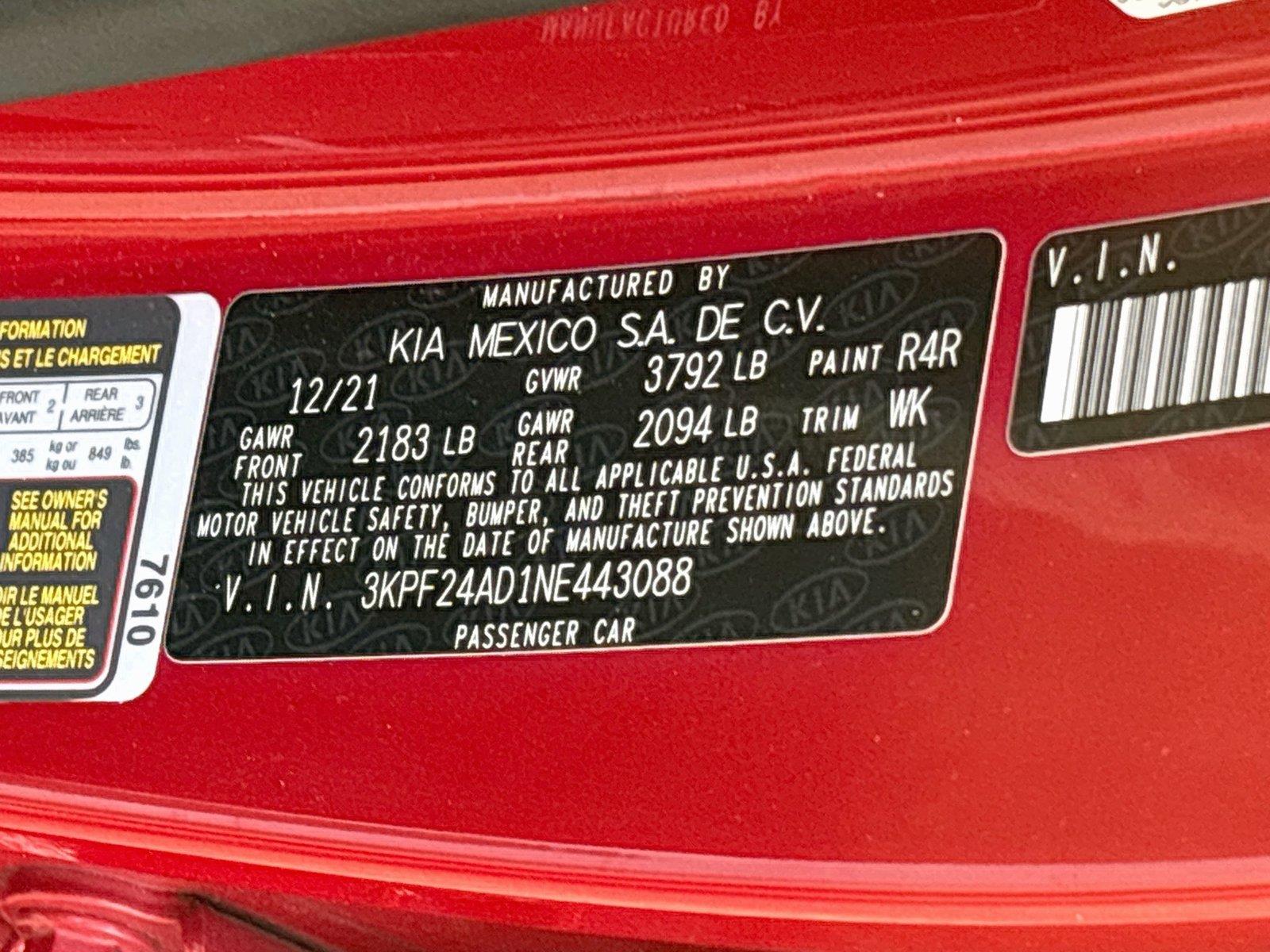 2022 Kia Forte LXS