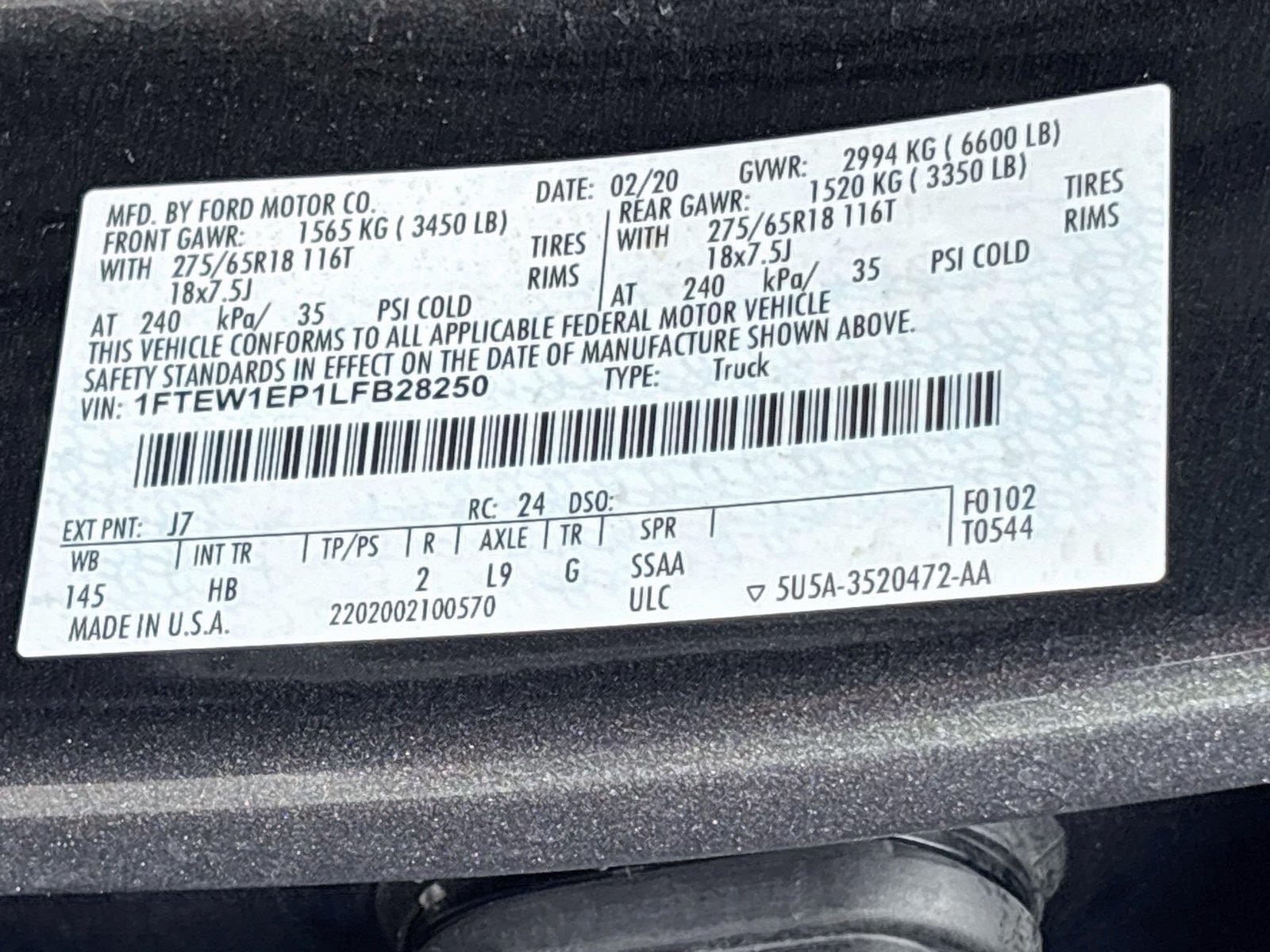 2020 Ford F-150 LARIAT