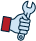 hand with wrench icon