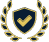 heraldry with shield and ehite checkmark icon