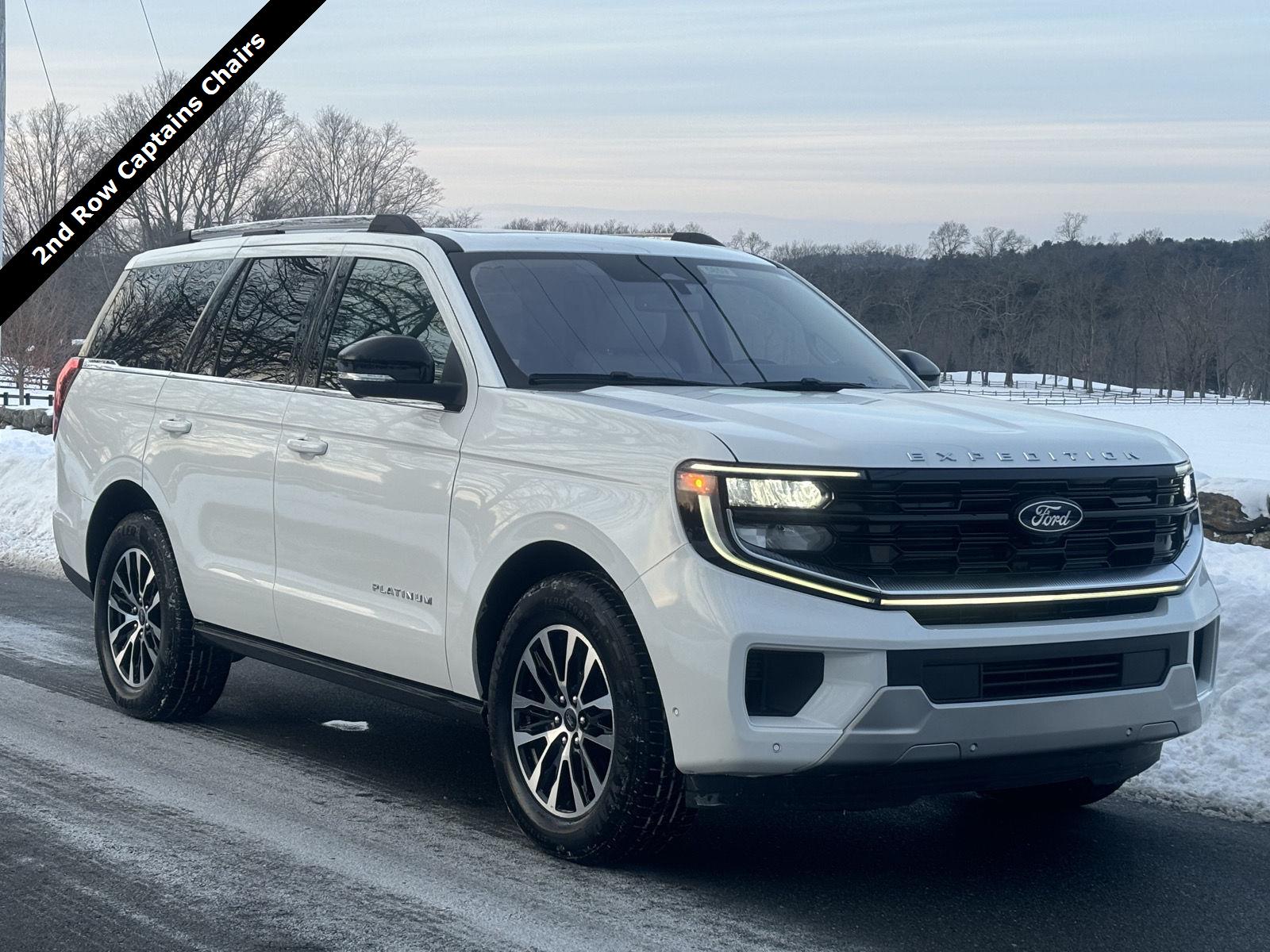 Star White Metallic Tri-Coat 2025 Ford Expedition Platinum 4WD SUV / Crossover Four-Wheel Drive 10-Speed Automatic