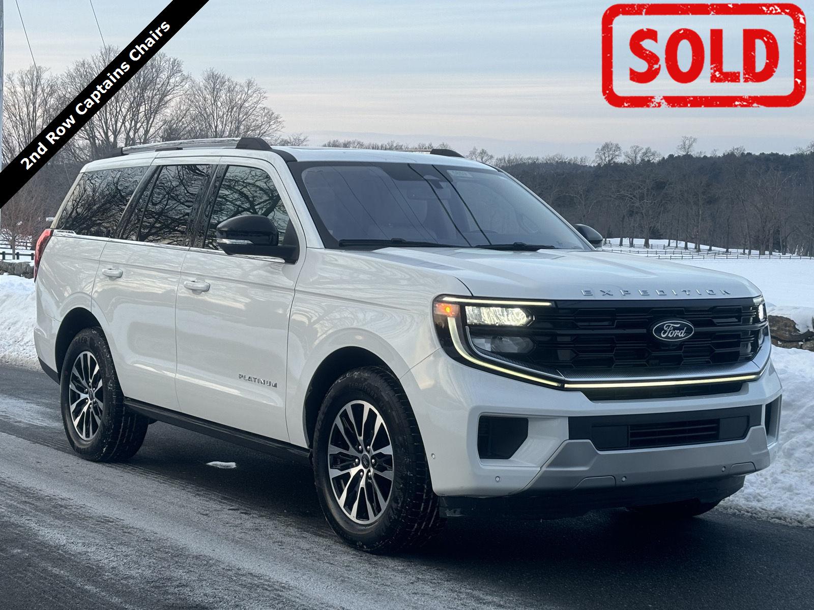 Star White Metallic Tri-Coat 2025 Ford Expedition Platinum 4WD SUV / Crossover Four-Wheel Drive 10-Speed Automatic