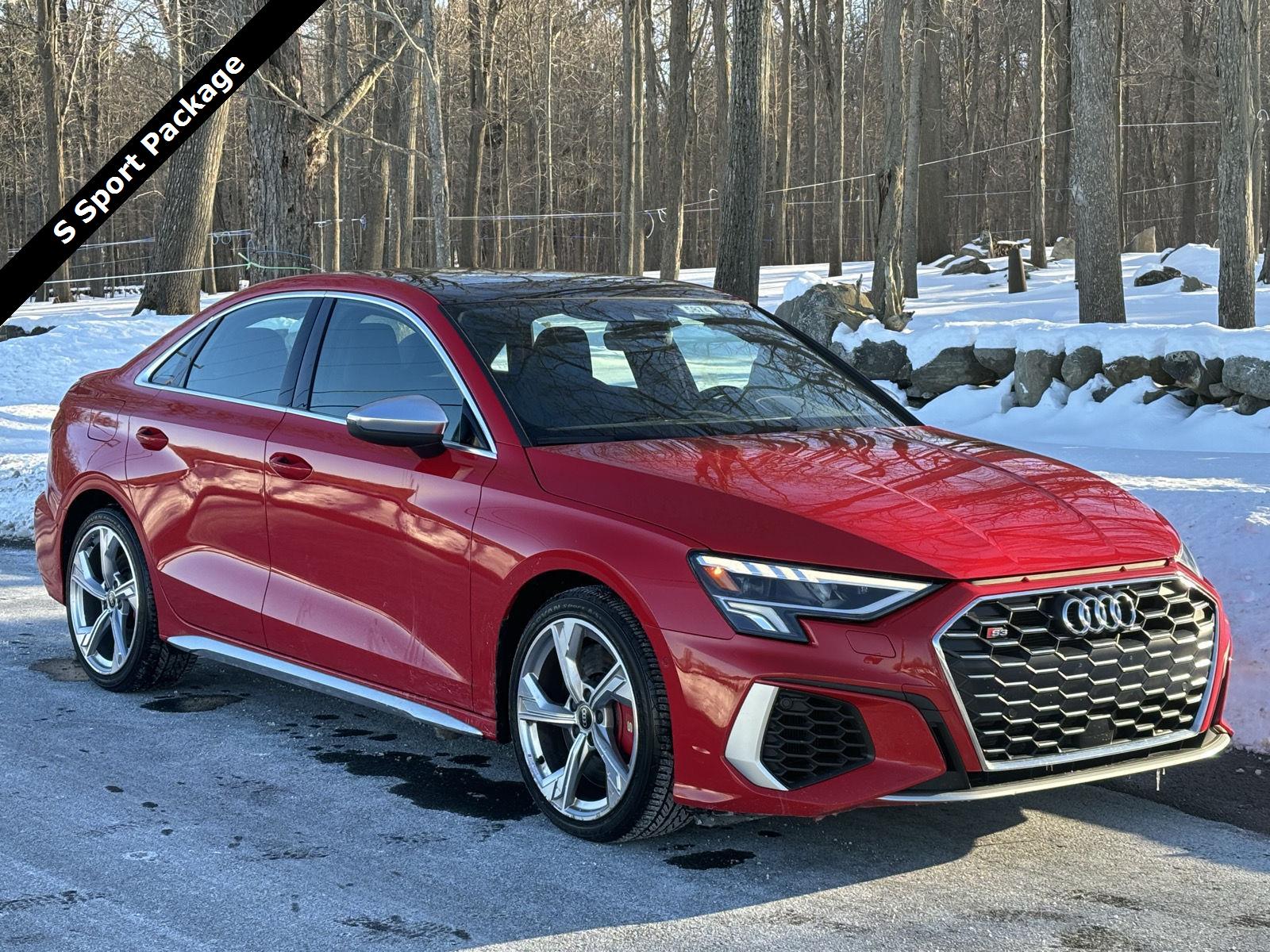 Orange (Tango Red Metallic) 2023 Audi S3 2.0T quattro Premium Plus AWD Sedan All-Wheel Drive 7-Speed Dual Clutch