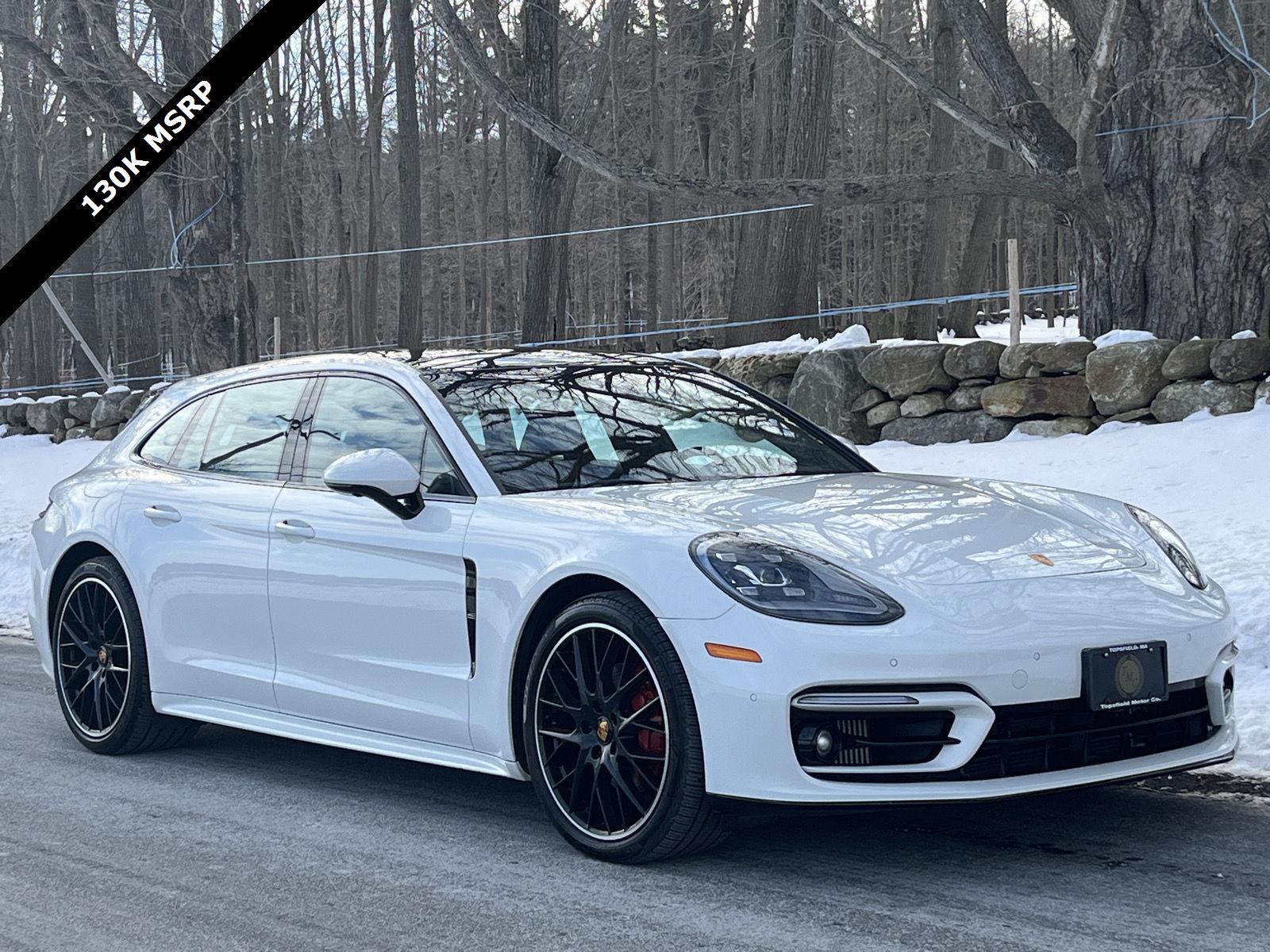 White 2023 Porsche Panamera 4 Sport Turismo AWD Sedan All-Wheel Drive 8-Speed Dual Clutch