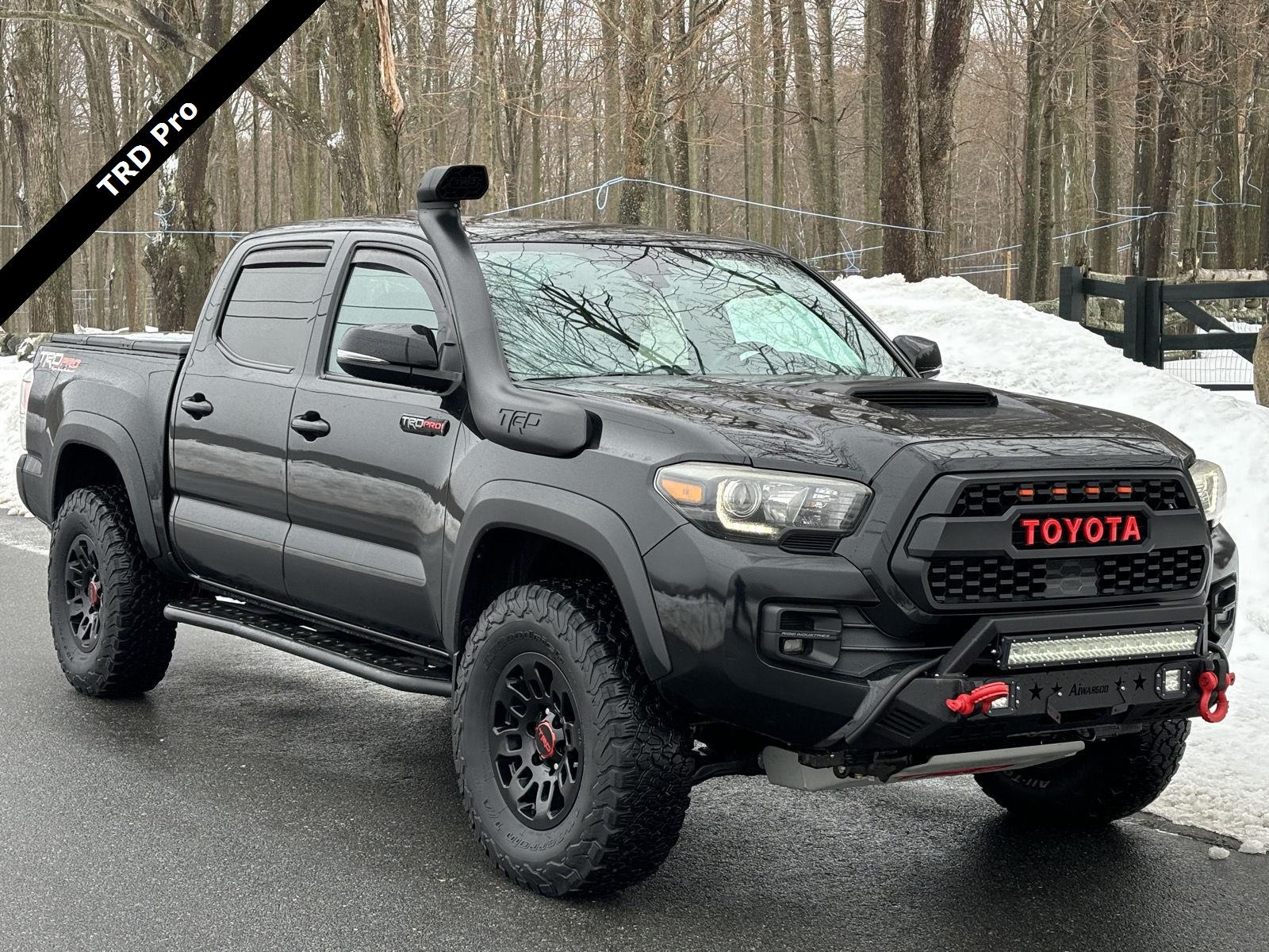 Midnight Black Metallic 2019 Toyota Tacoma TRD Pro Double Cab 4WD Pickup Truck Four-Wheel Drive 6-Speed Automatic