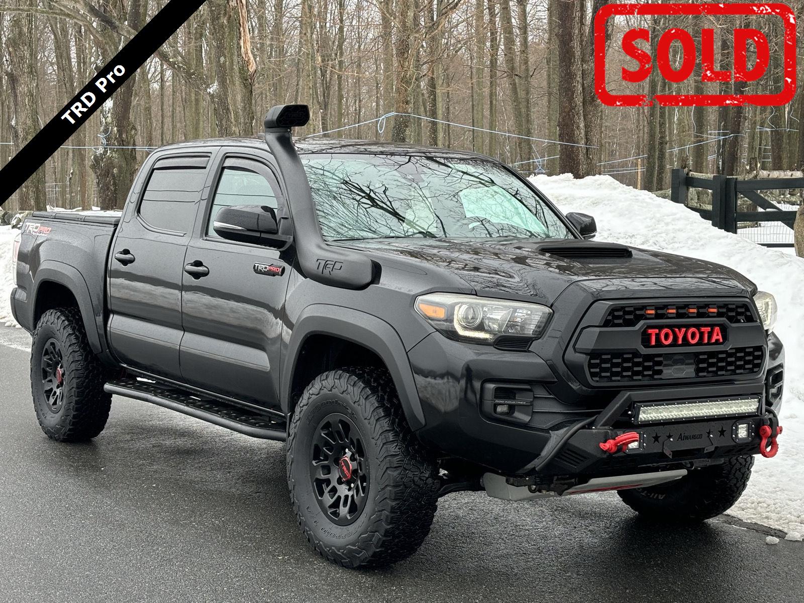 Midnight Black Metallic 2019 Toyota Tacoma TRD Pro Double Cab 4WD Pickup Truck Four-Wheel Drive 6-Speed Automatic