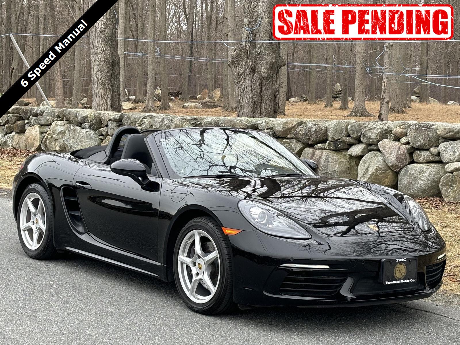 Black 2018 Porsche 718 Boxster RWD Convertible Rear-Wheel Drive 6-Speed Manual