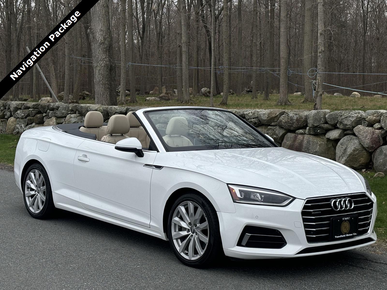 Ibis White/Black Roof 2018 Audi A5 2.0T quattro Premium Plus Cabriolet AWD Convertible All-Wheel Drive Automatic