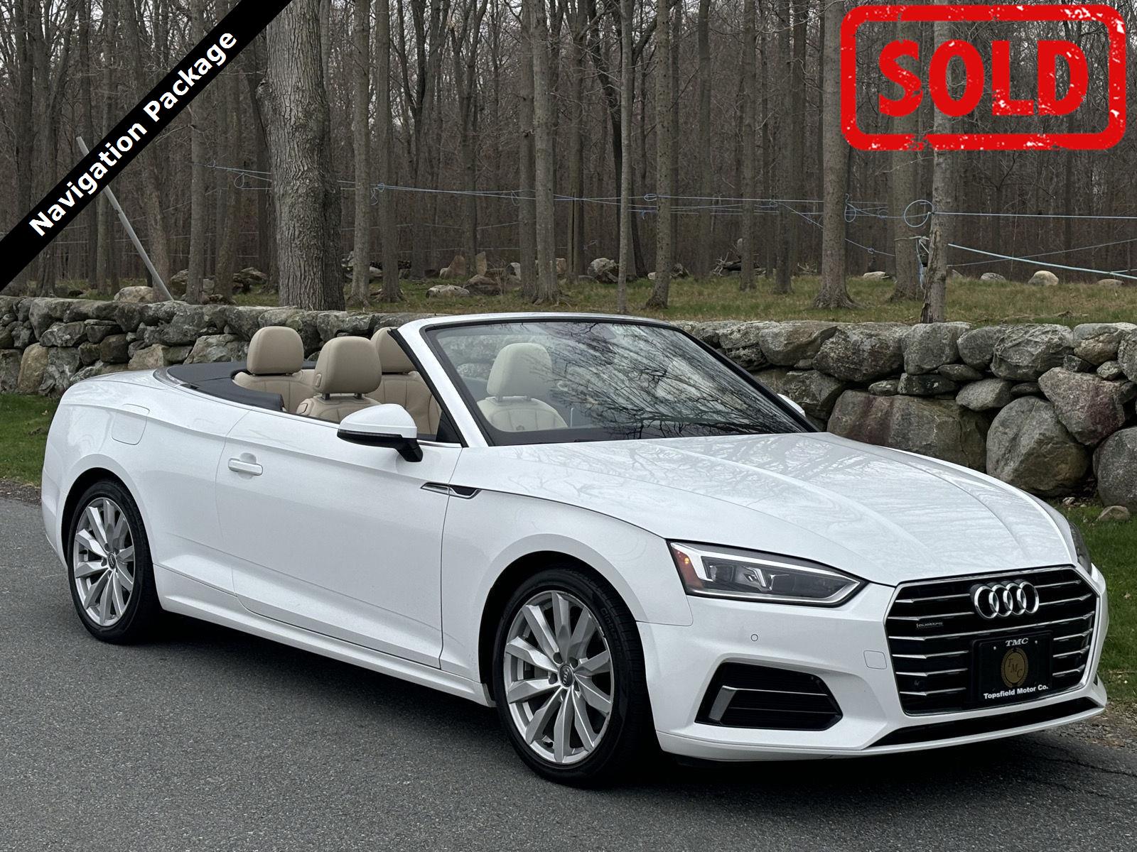 Ibis White/Black Roof 2018 Audi A5 2.0T quattro Premium Plus Cabriolet AWD Convertible All-Wheel Drive Automatic