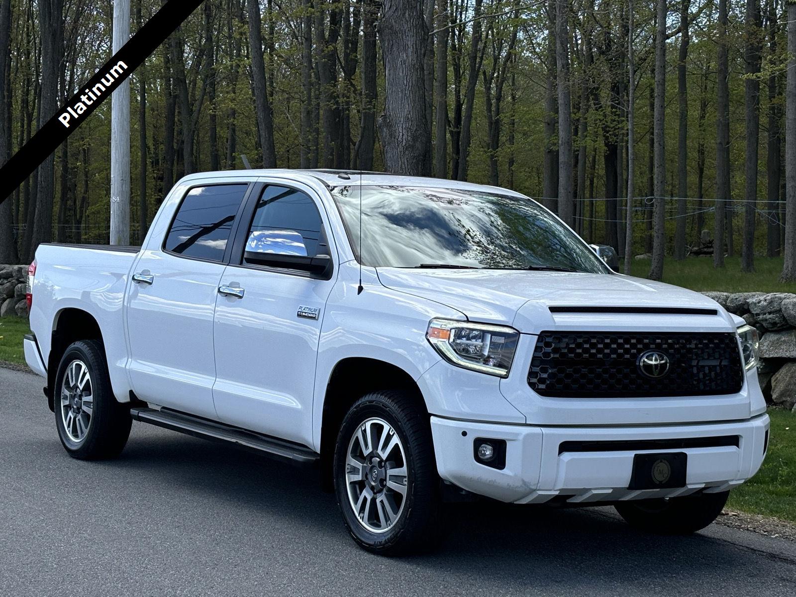 Super White 2019 Toyota Tundra Pickup Truck Four-Wheel Drive Automatic