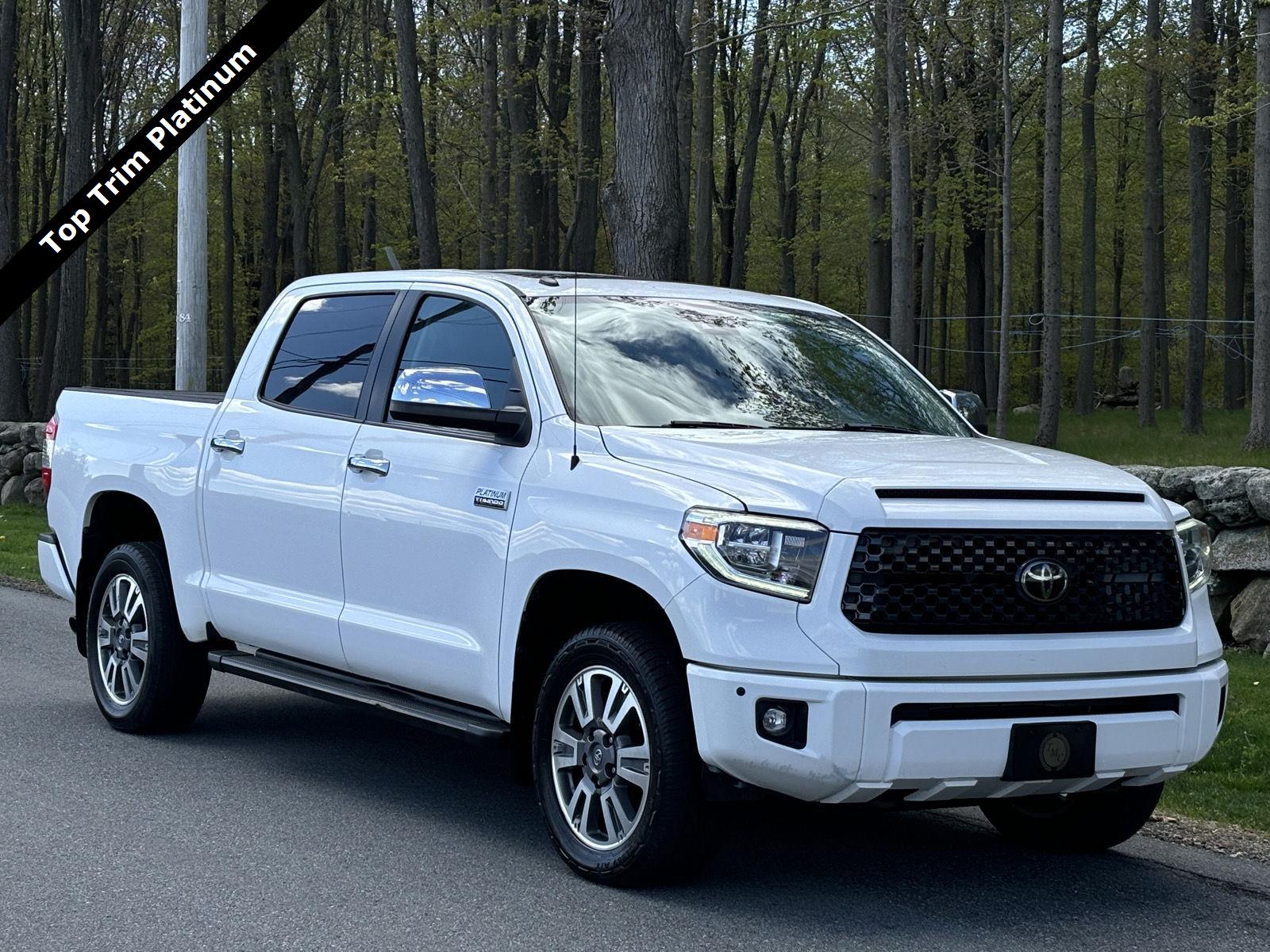 Super White 2019 Toyota Tundra Pickup Truck Four-Wheel Drive Automatic