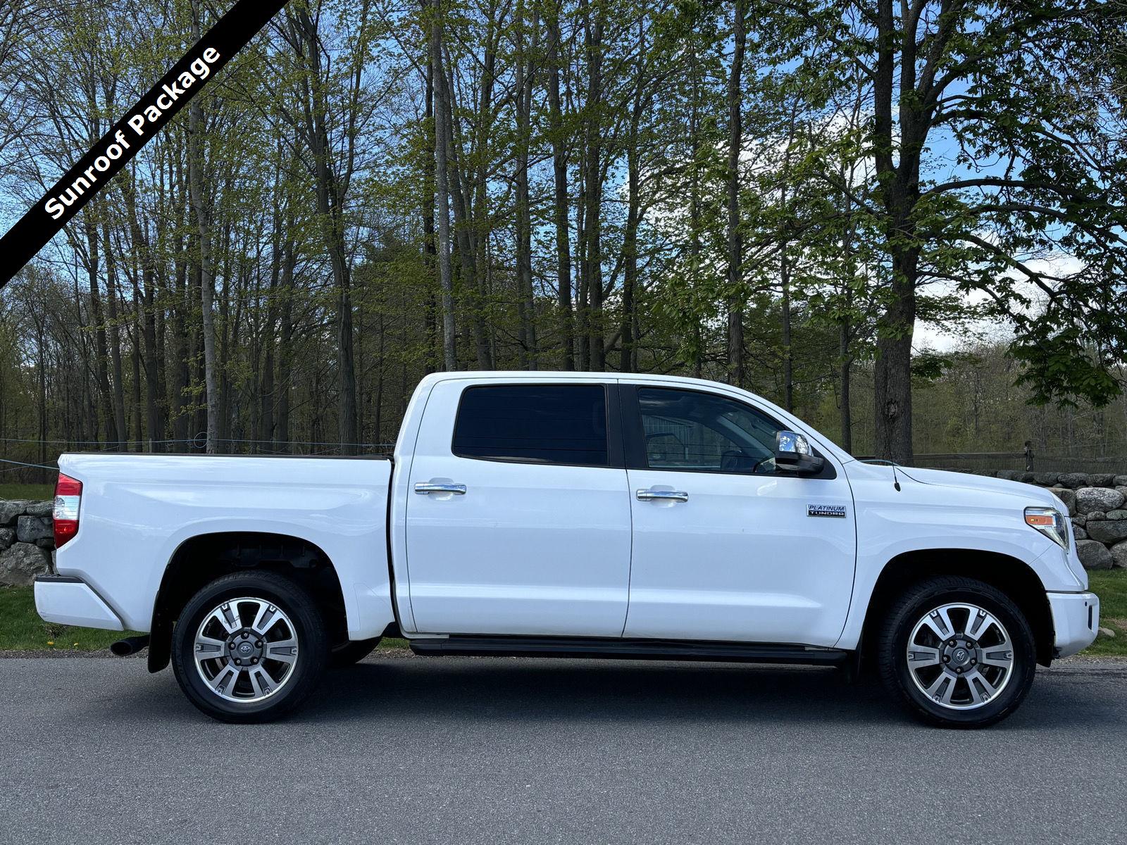 Super White 2019 Toyota Tundra Pickup Truck Four-Wheel Drive Automatic