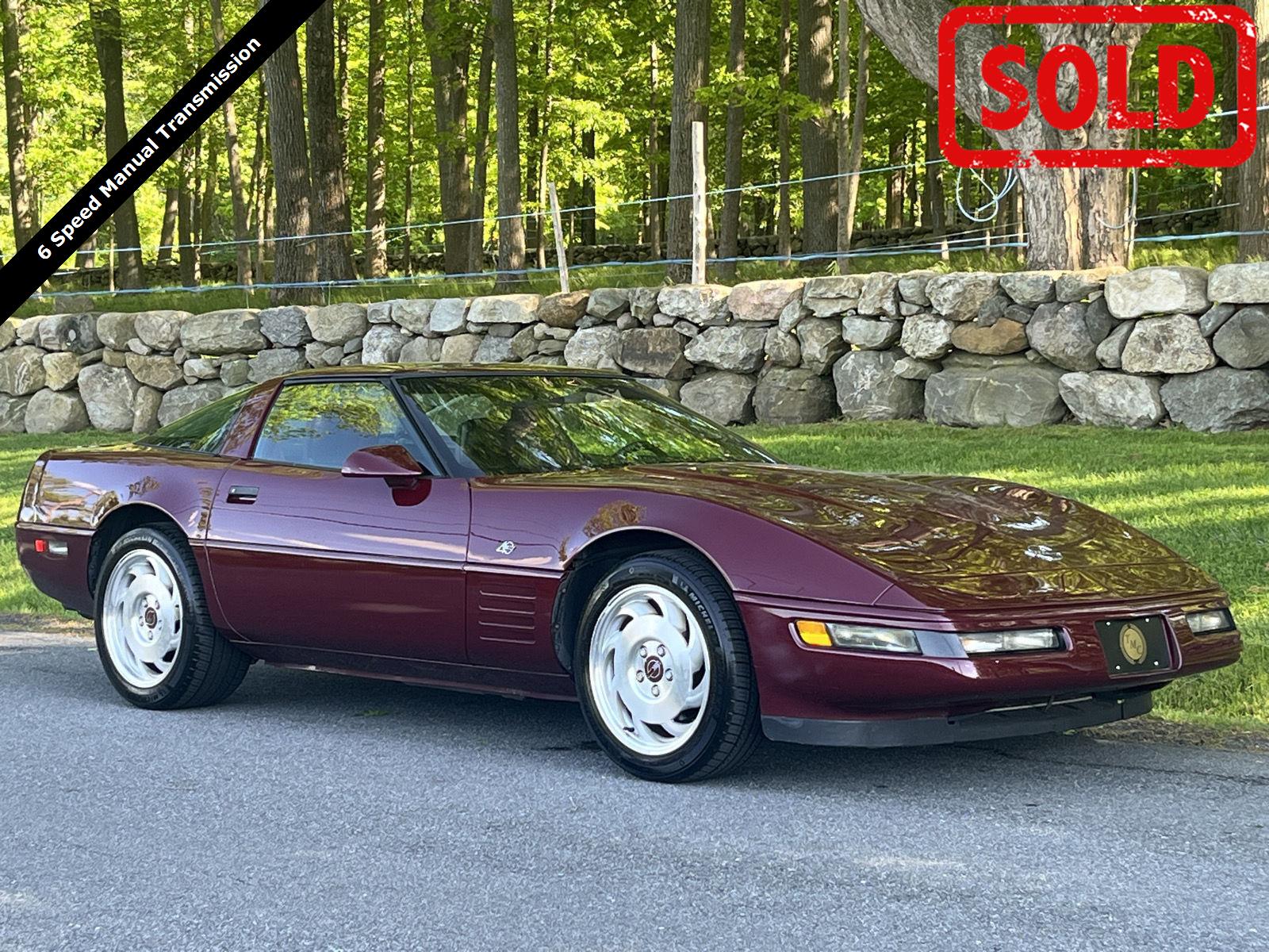 Dark Red Metallic 1993 Chevrolet Corvette Coupe Rear-Wheel Drive 6-Speed Manual Overdrive