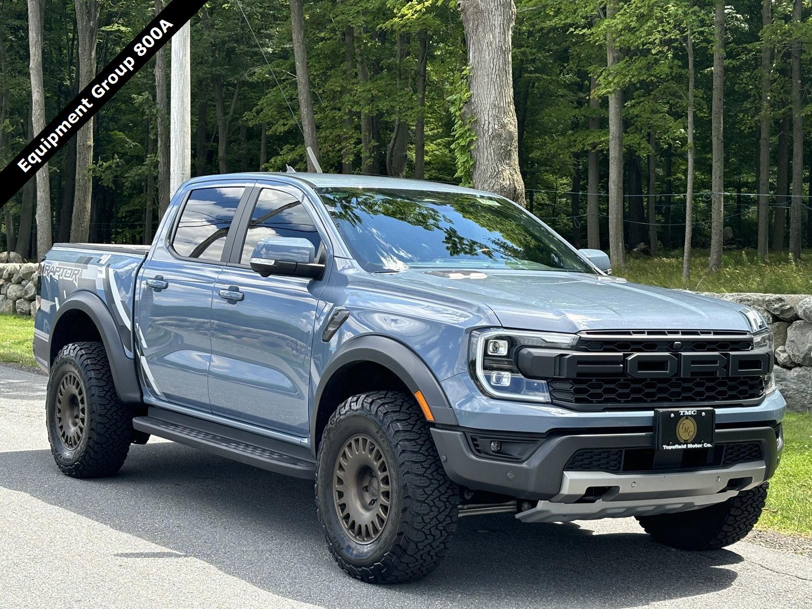 Blue (Azure Gray Metallic Tri-Coat) 2024 Ford Ranger Pickup Truck Four-Wheel Drive Automatic