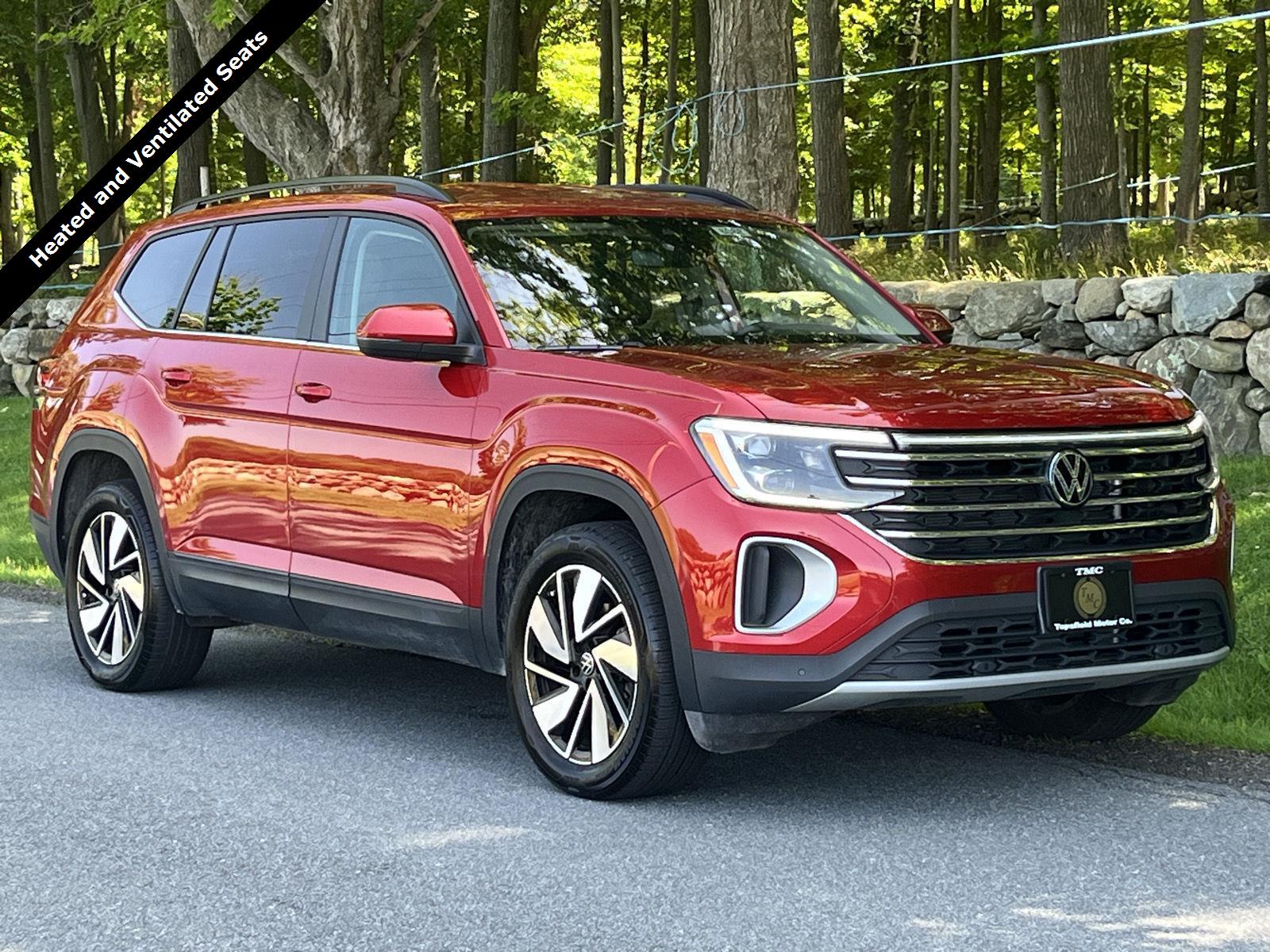 Aurora Red Metallic 2024 Volkswagen Atlas SUV / Crossover All-Wheel Drive Automatic
