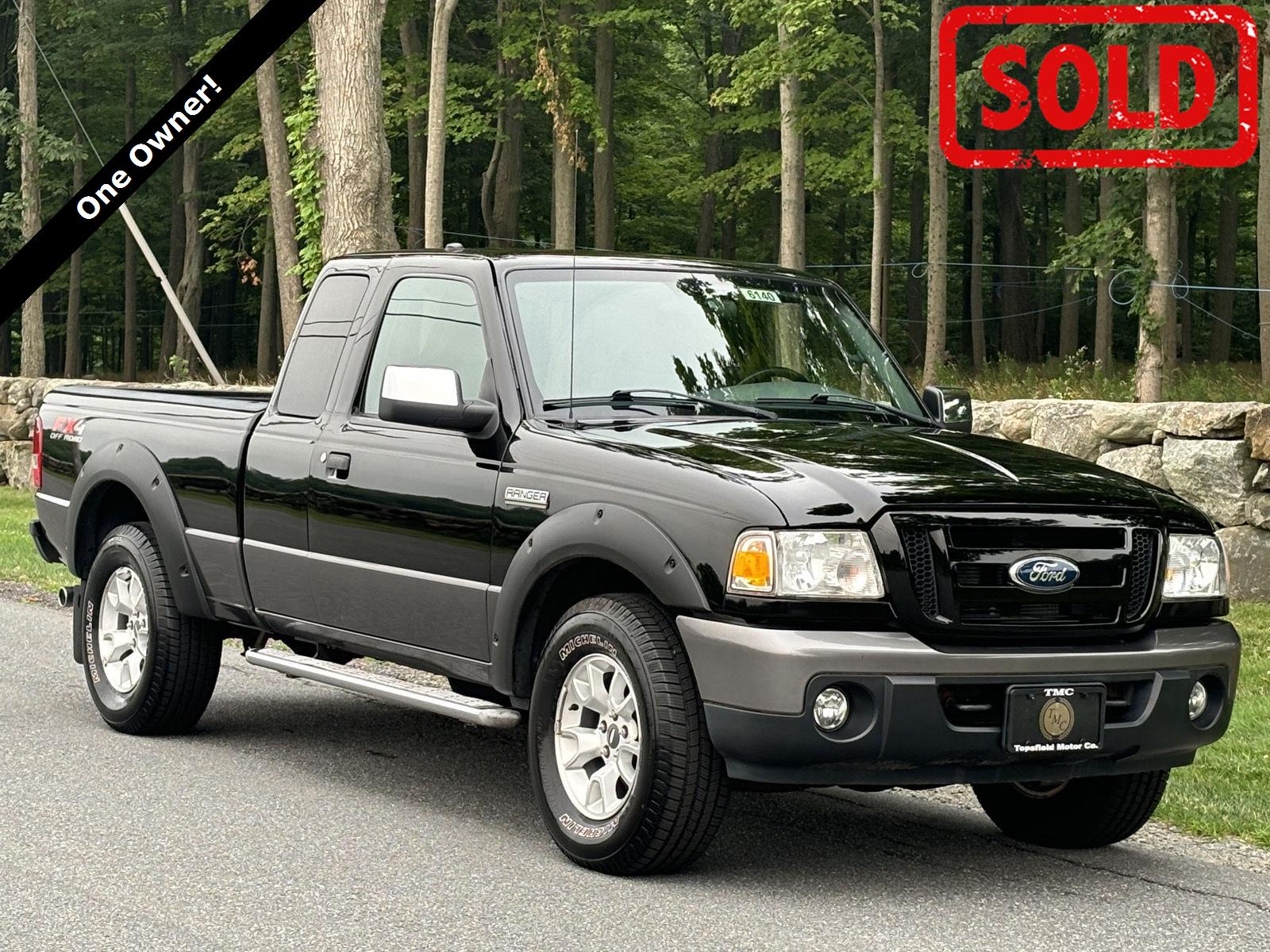 Black 2009 Ford Ranger Pickup Truck Four-Wheel Drive 5-Speed Automatic