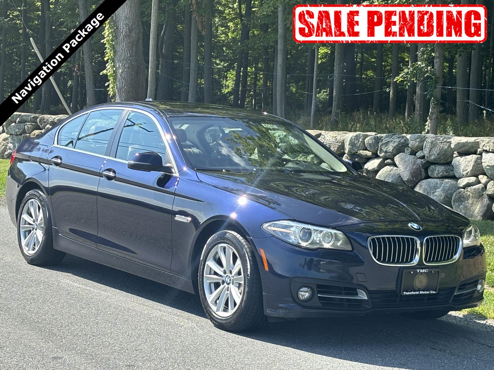 Mediterranean Blue Metallic 2015 BMW 5 Series Sedan All-Wheel Drive 8-Speed Automatic