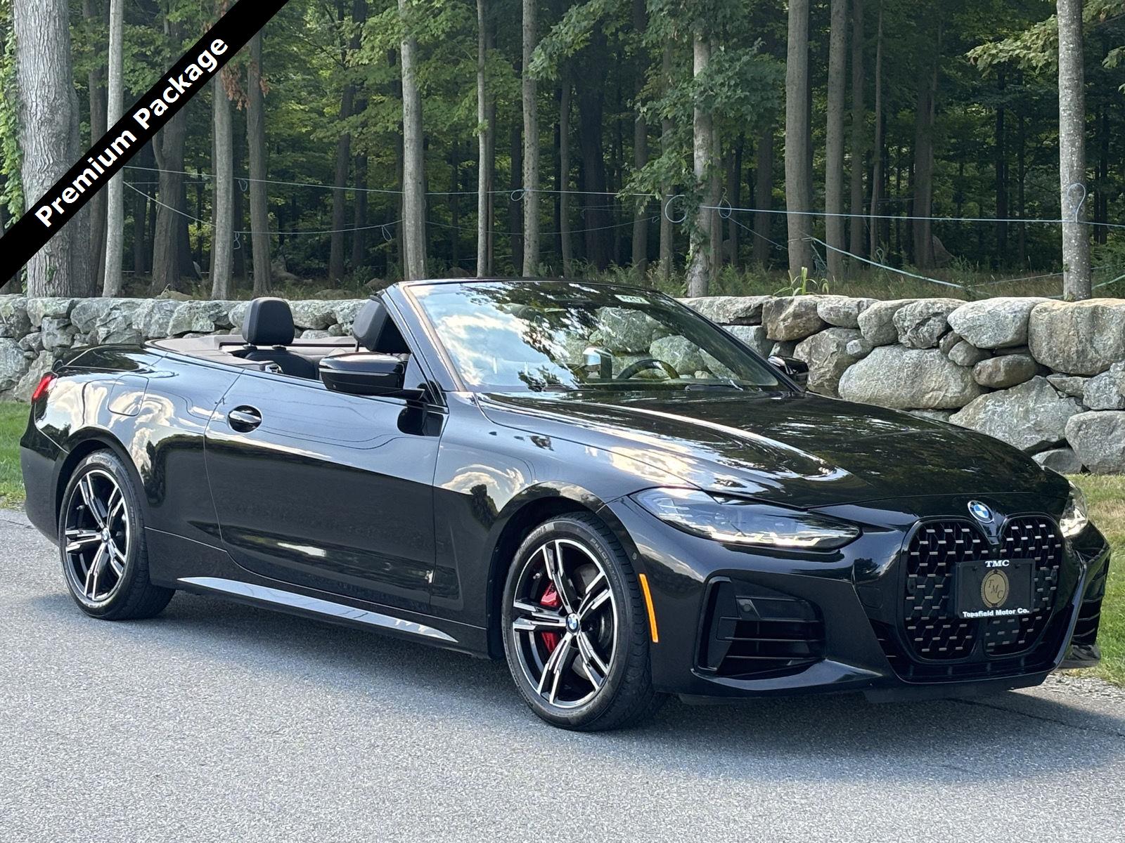 Black Sapphire Metallic 2024 BMW 4 Series Convertible All-Wheel Drive Automatic