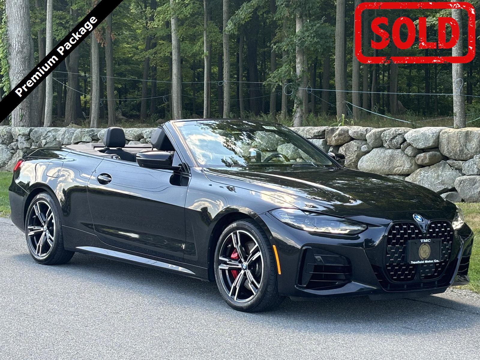 Black Sapphire Metallic 2024 BMW 4 Series Convertible All-Wheel Drive Automatic