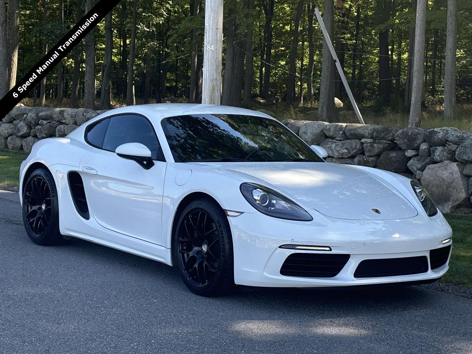 White 2018 Porsche 718 Cayman Coupe Rear-Wheel Drive 6-Speed Manual