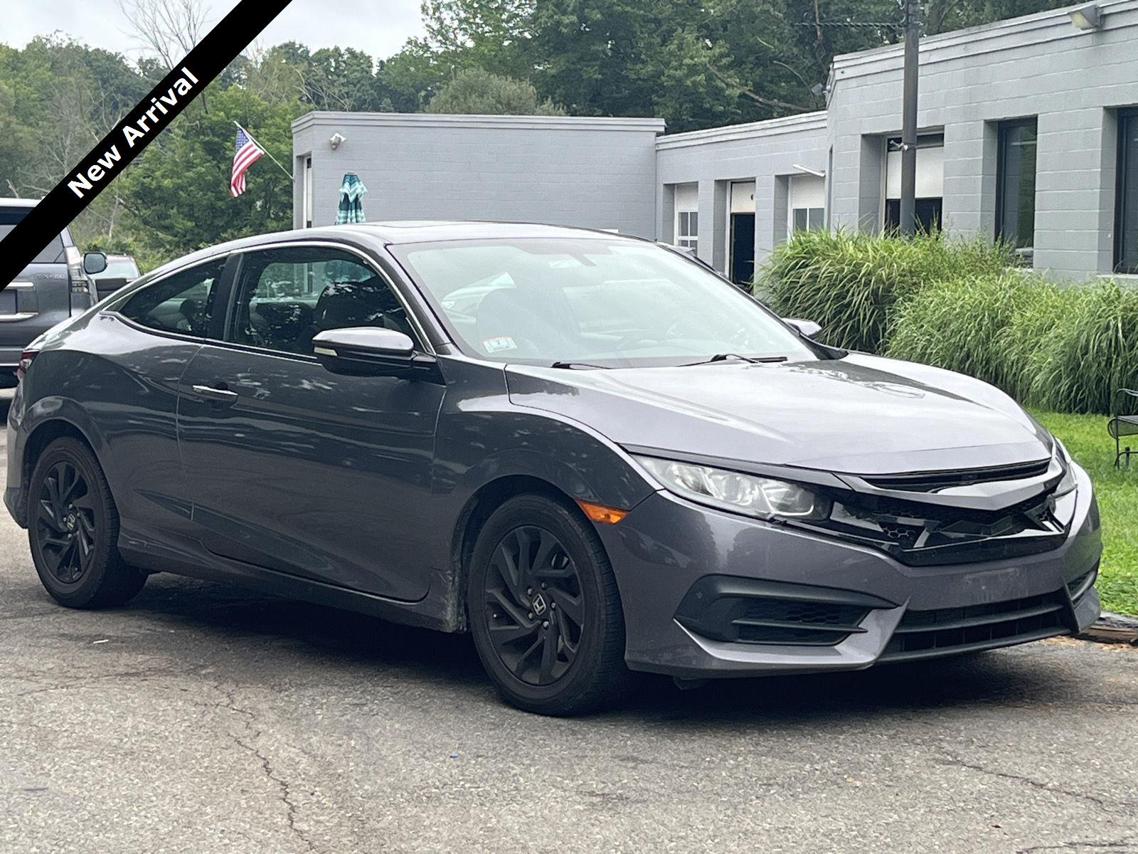 Gray (Modern Steel Metallic) 2018 Honda Civic Coupe Coupe Front-Wheel Drive Continuously Variable Transmission
