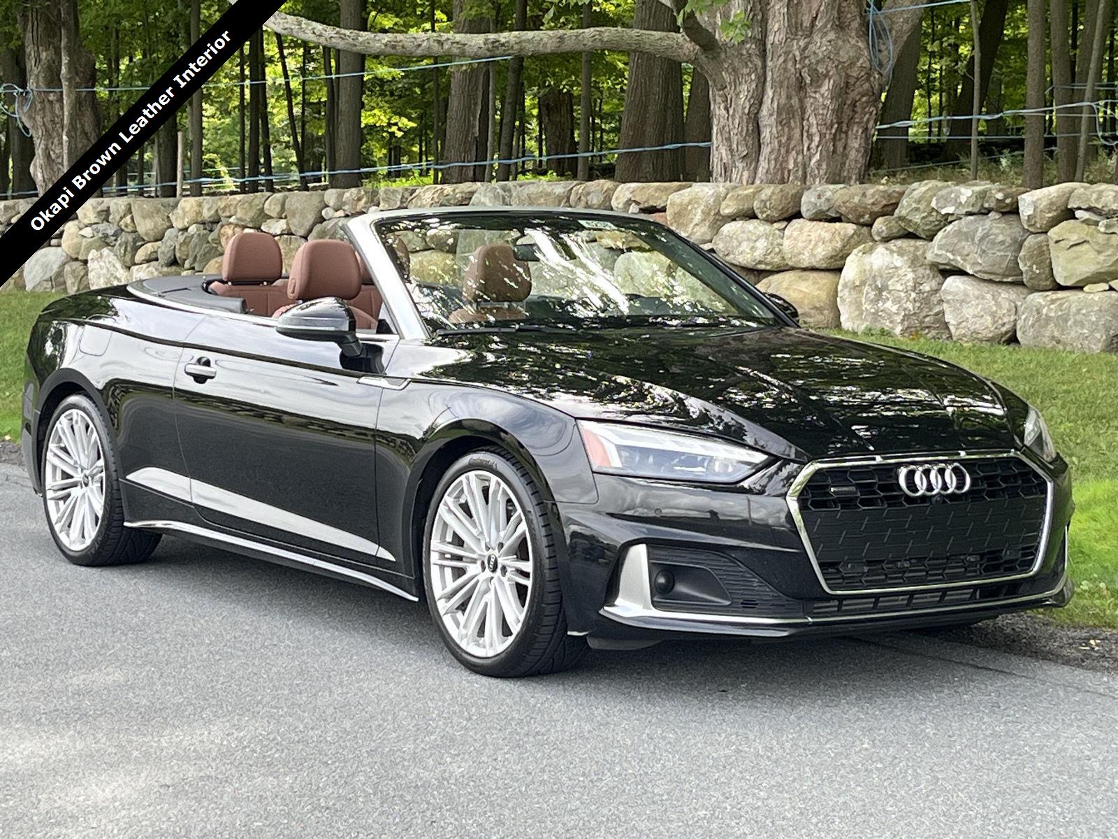 Mythos Black Metallic/Black Roof 2022 Audi A5 Convertible All-Wheel Drive Automatic