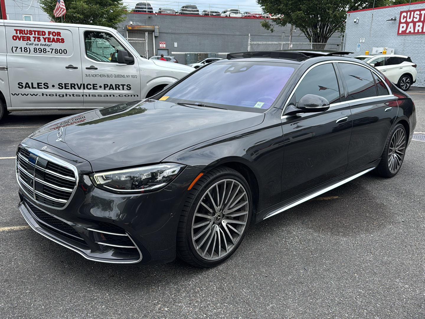 Gray (Graphite Grey Metallic) 2021 Mercedes-Benz S-Class Sedan All-Wheel Drive Automatic