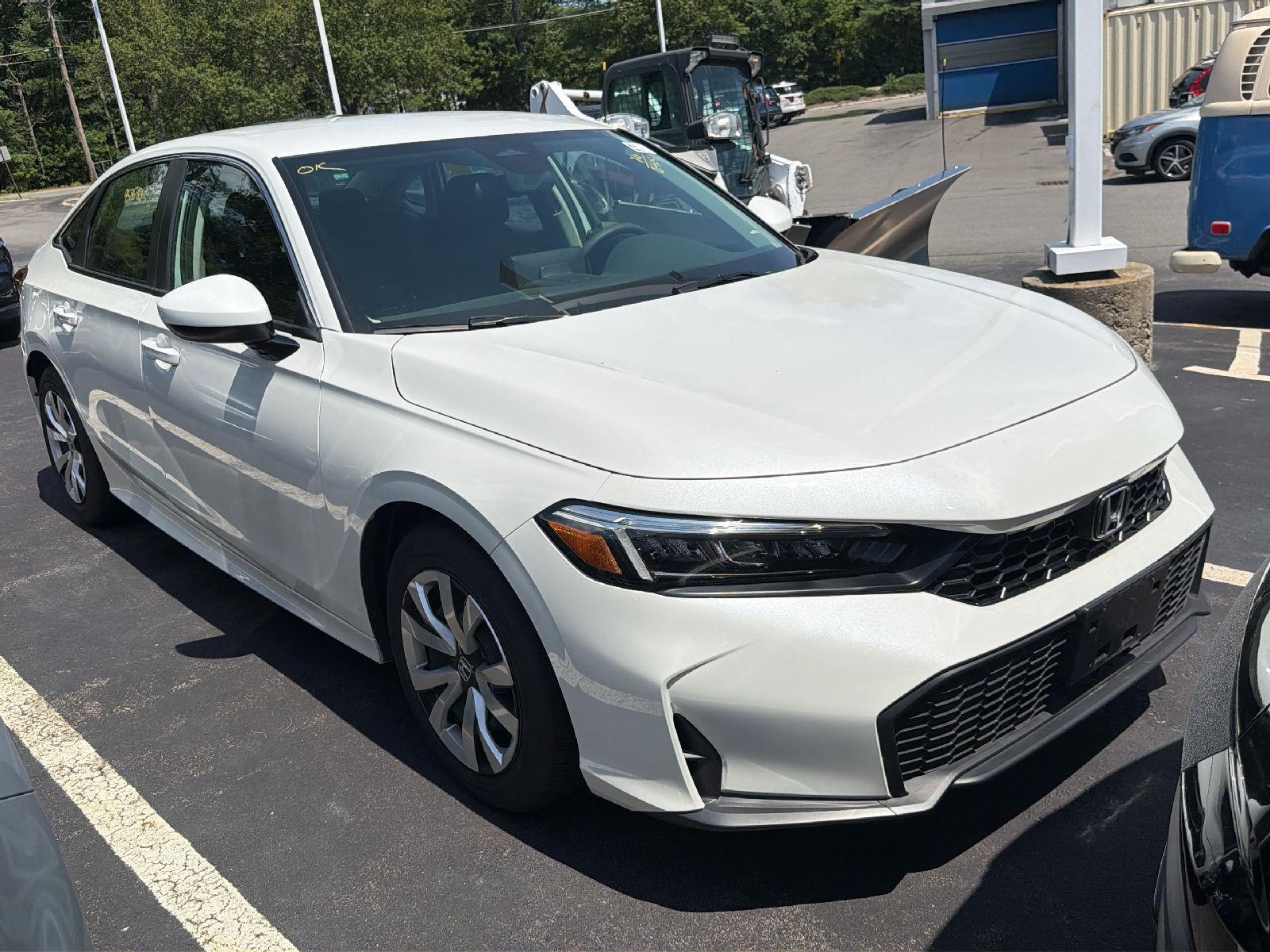 Platinum White Pearl 2026 Honda Civic Sedan Front-Wheel Drive Continuously Variable Transmission