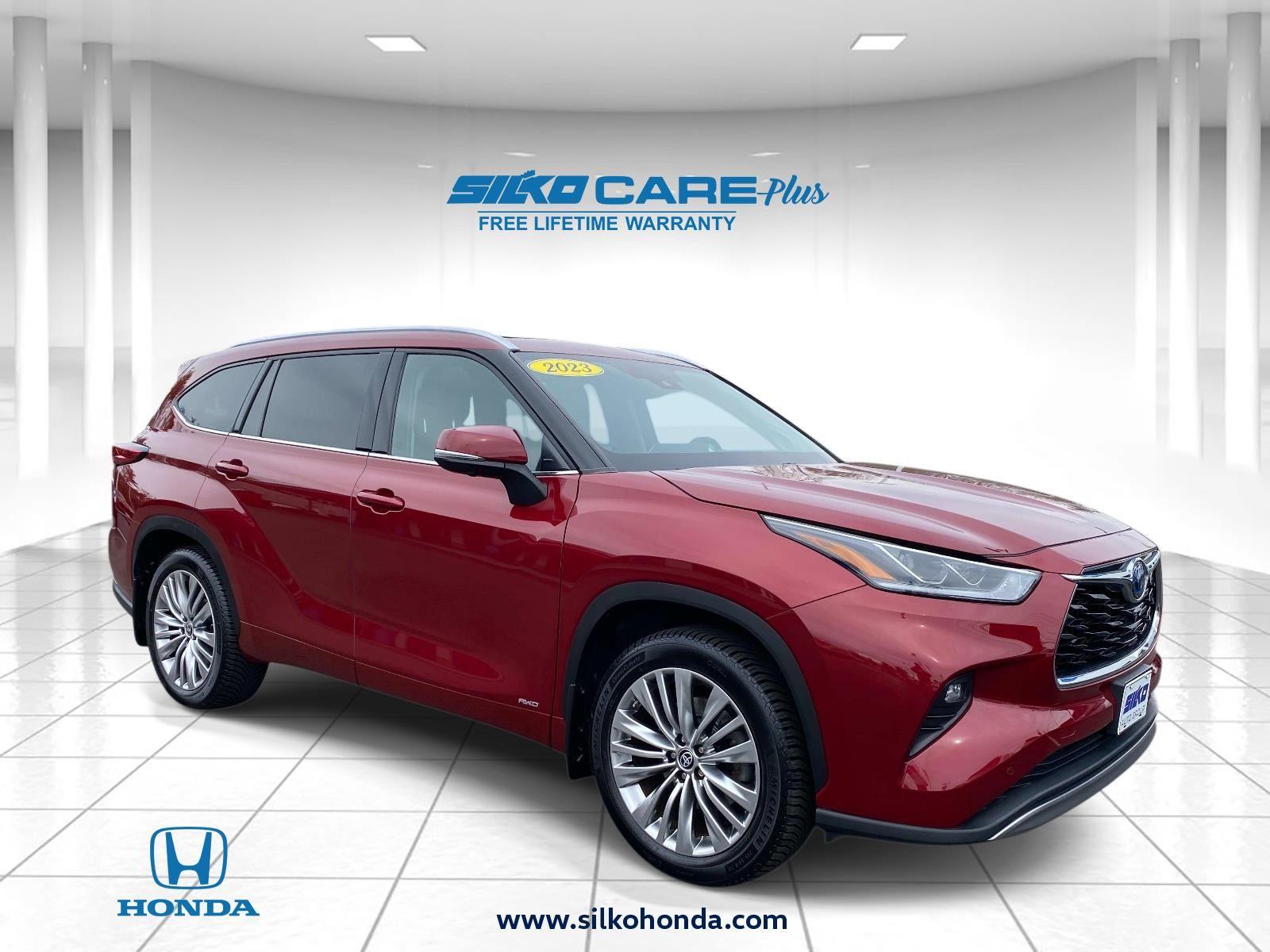 Red (Ruby Flare Pearl) 2023 Toyota Highlander Hybrid Platinum AWD SUV / Crossover All-Wheel Drive Continuously Variable Transmission