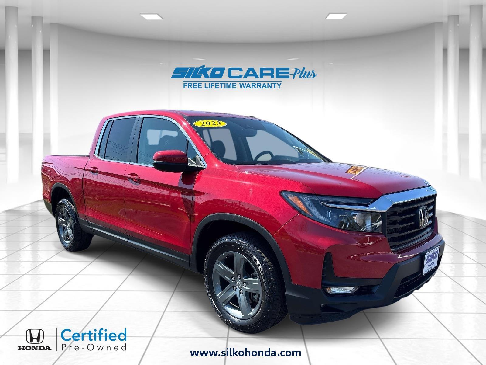 Radiant Red Metallic II 2023 Honda Ridgeline RTL AWD Pickup Truck All-Wheel Drive 9-Speed Automatic