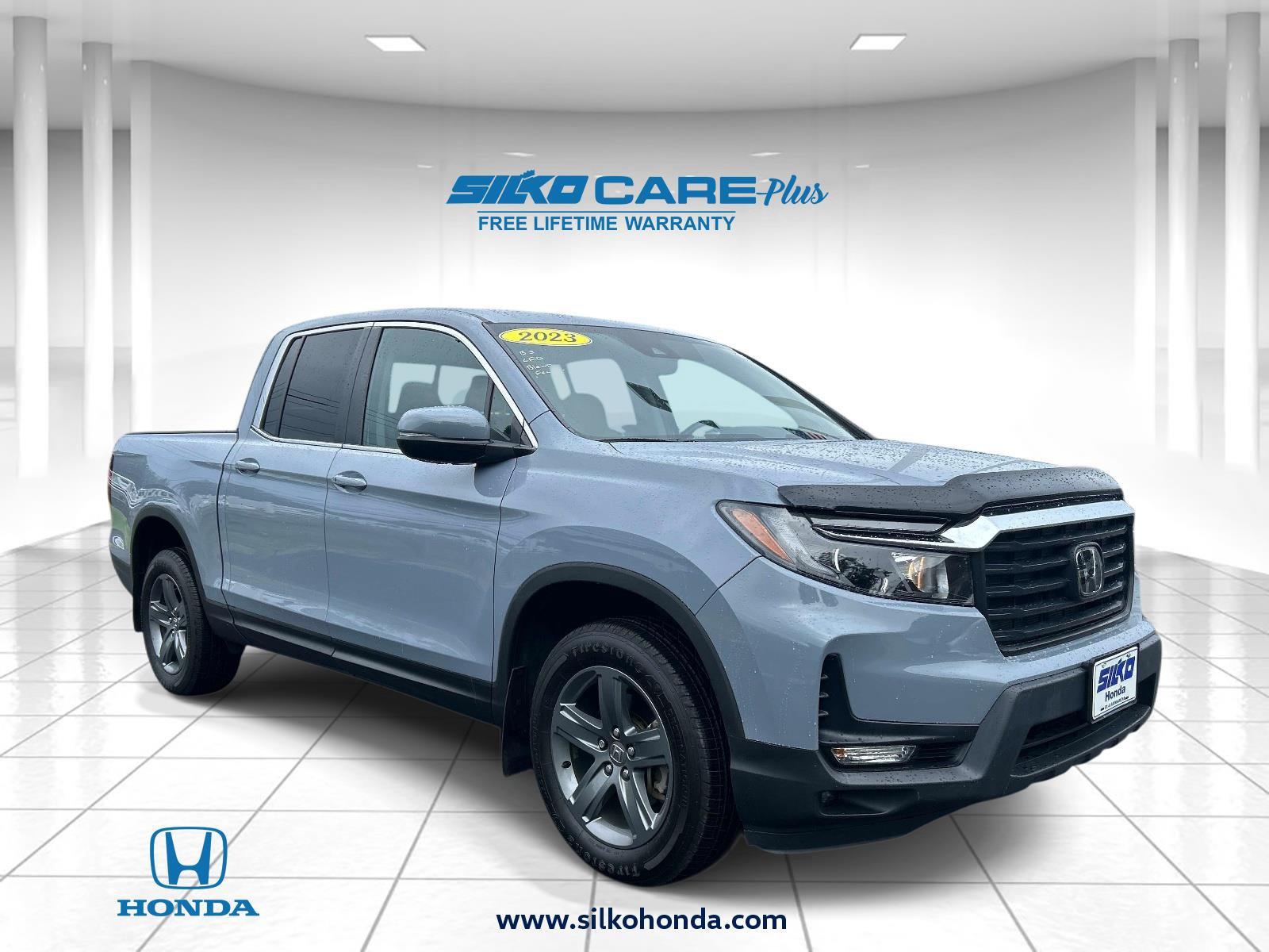 Sonic Gray Pearl 2023 Honda Ridgeline Pickup Truck All-Wheel Drive 9-Speed Automatic