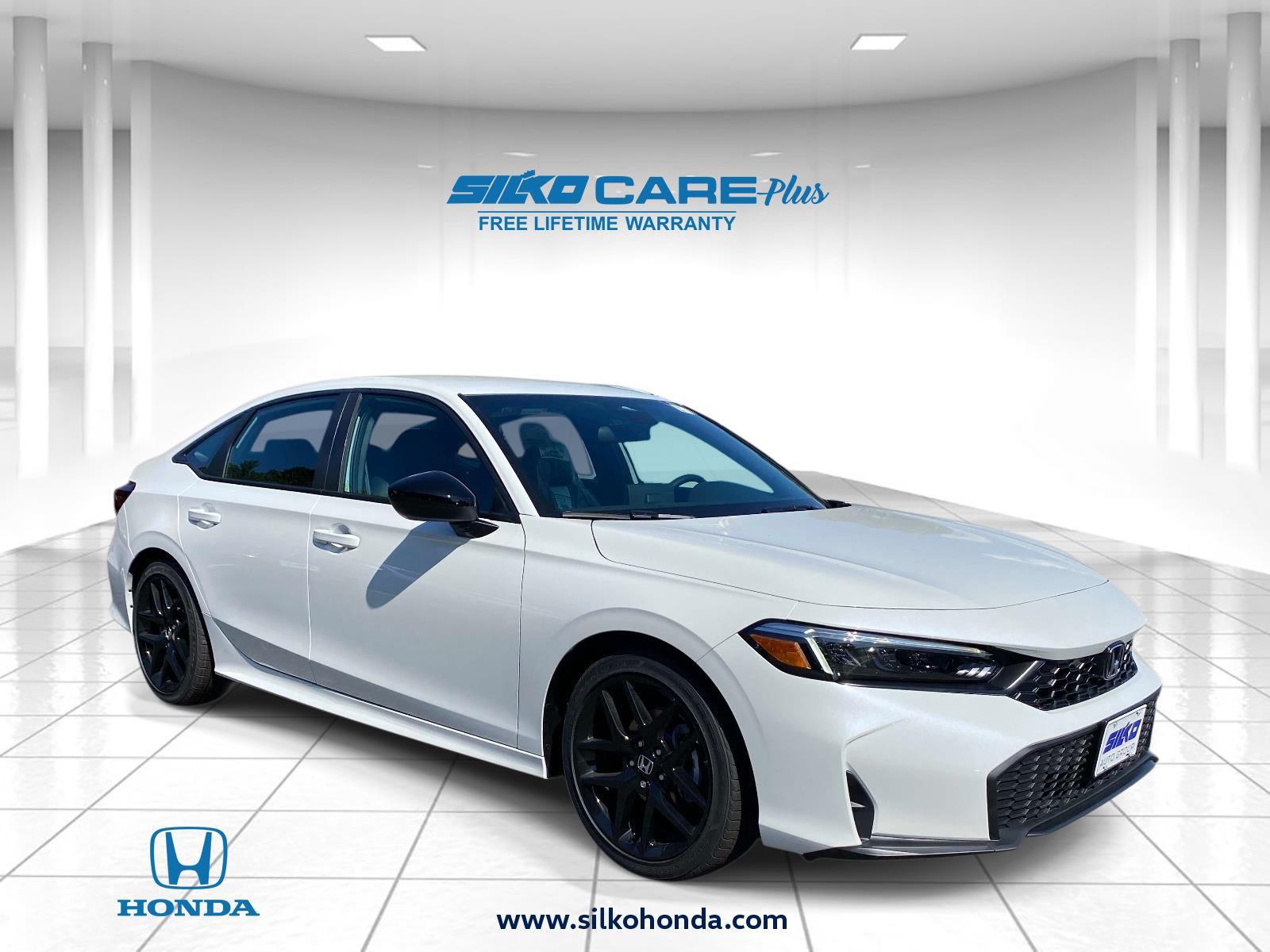 Platinum White Pearl 2026 Honda Civic Sedan Front-Wheel Drive Continuously Variable Transmission