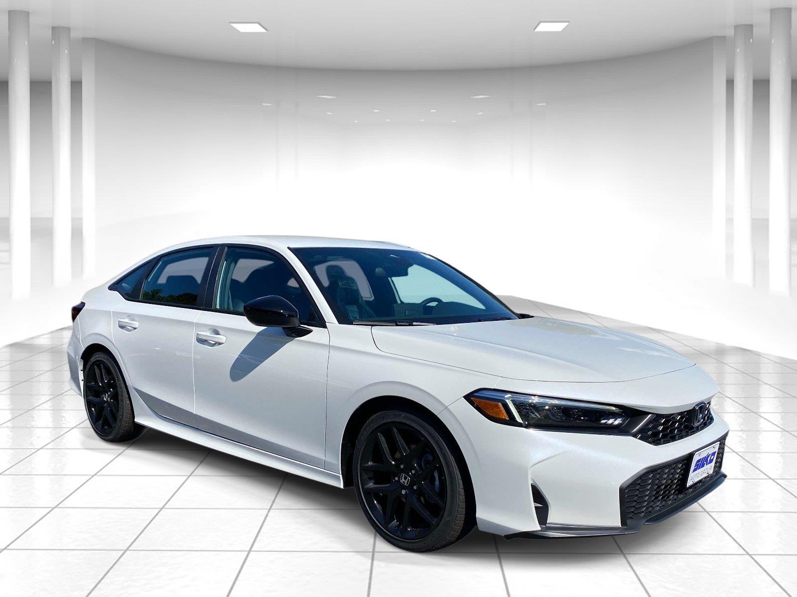 Platinum White Pearl 2026 Honda Civic Sedan Front-Wheel Drive Continuously Variable Transmission