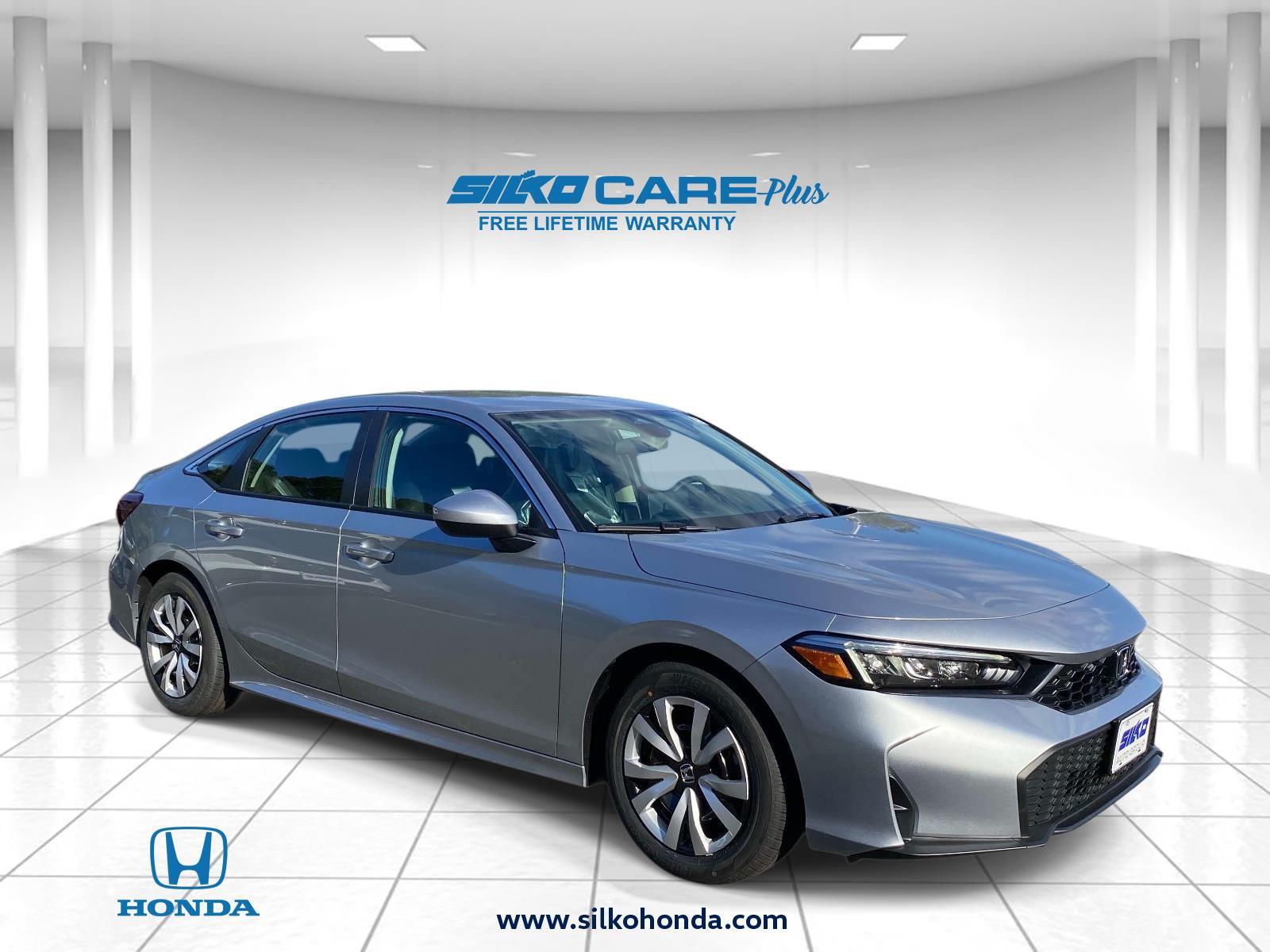 Solar Silver Metallic 2026 Honda Civic Sedan Front-Wheel Drive Continuously Variable Transmission