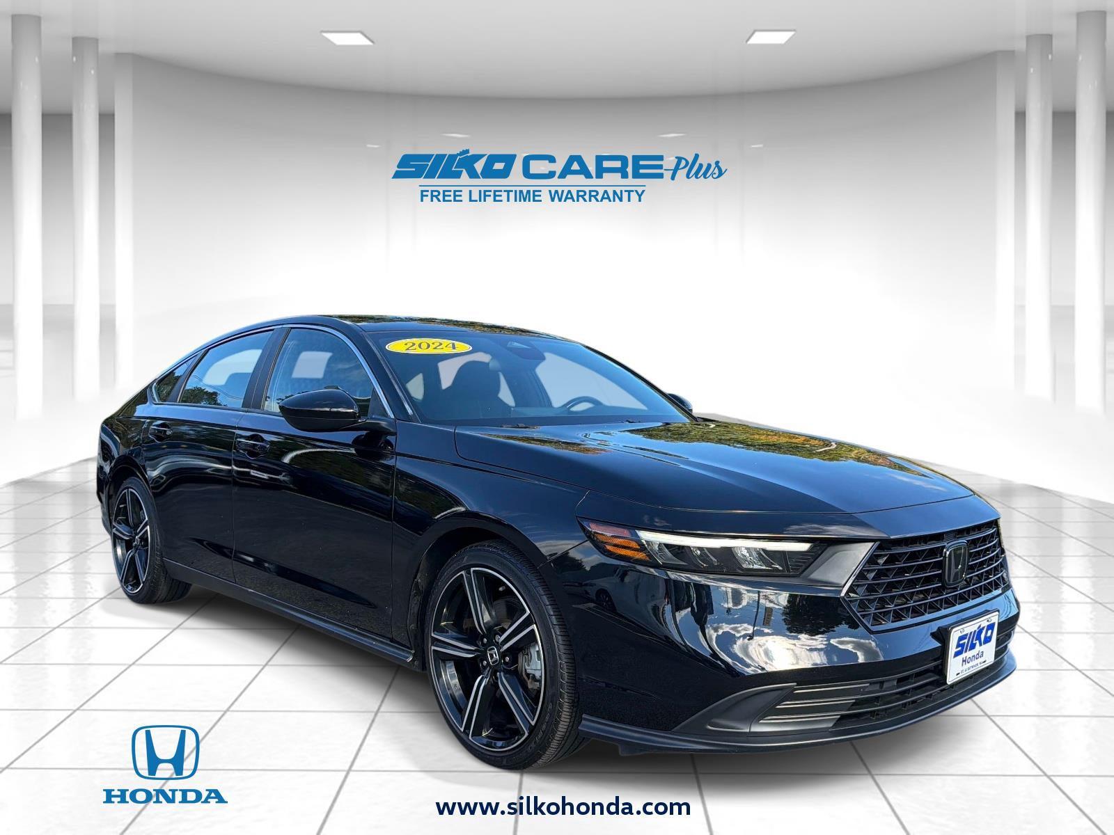 Crystal Black Pearl 2024 Honda Accord Hybrid Sedan Front-Wheel Drive Continuously Variable Transmission