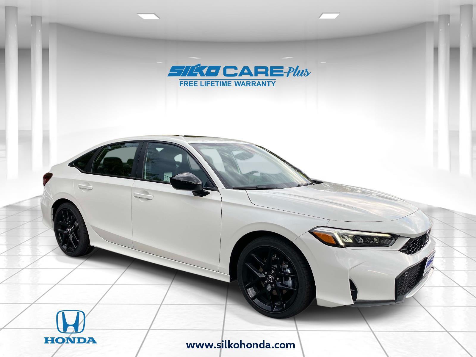 Platinum White Pearl 2026 Honda Civic Hybrid Sedan Front-Wheel Drive Continuously Variable Transmission