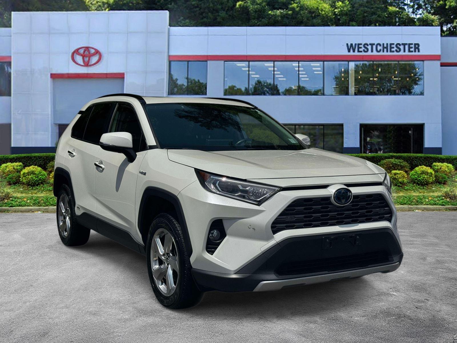 White (Blizzard Pearl) 2019 Toyota RAV4 Hybrid SUV / Crossover All-Wheel Drive Continuously Variable Transmission