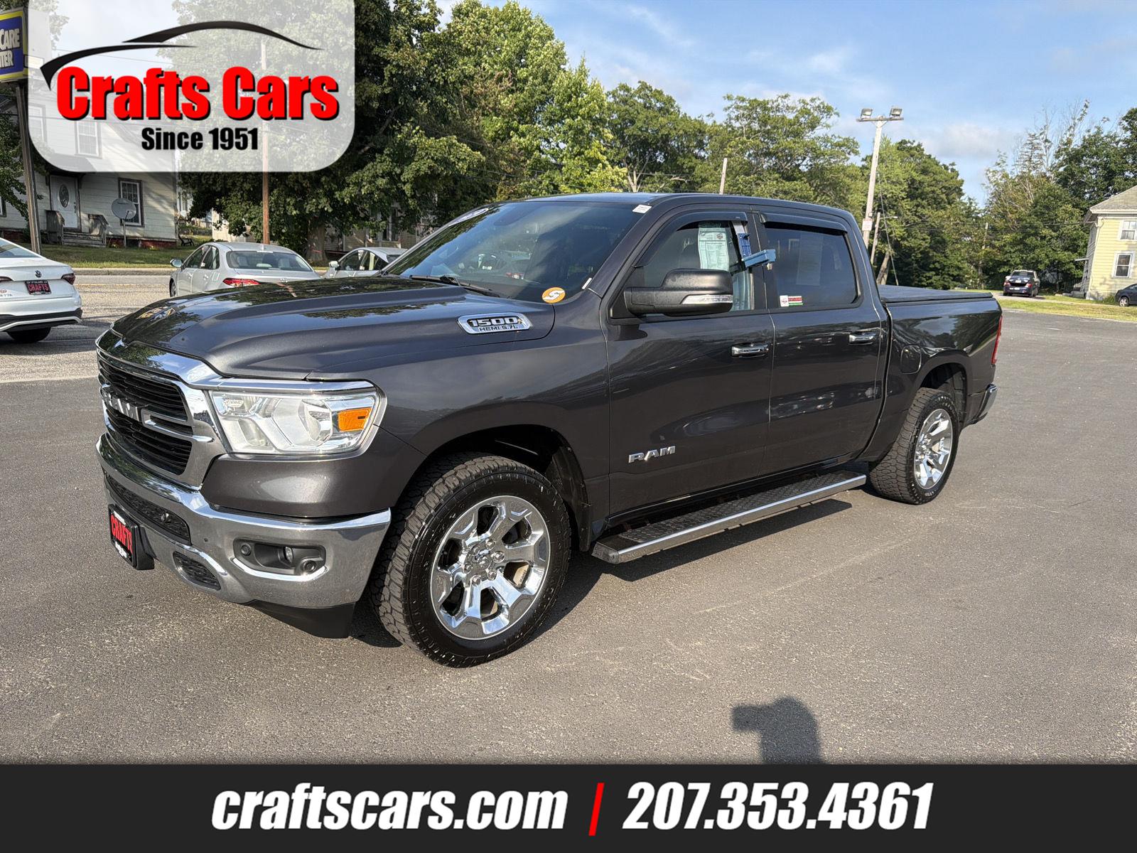 Gray (Granite Crystal Metallic Clearcoat) 2019 RAM 1500 Pickup Truck Four-Wheel Drive 8-Speed Automatic