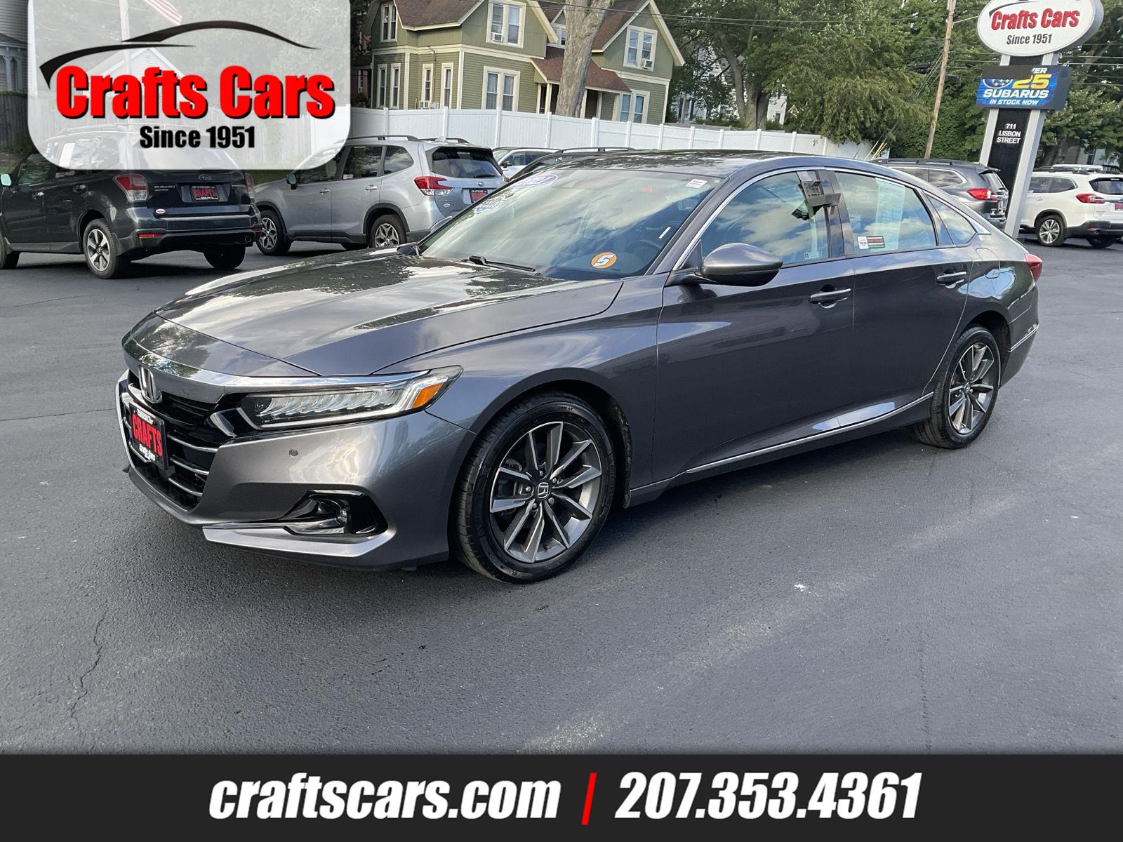 Gray (Modern Steel Metallic) 2021 Honda Accord Sedan Front-Wheel Drive Continuously Variable Transmission