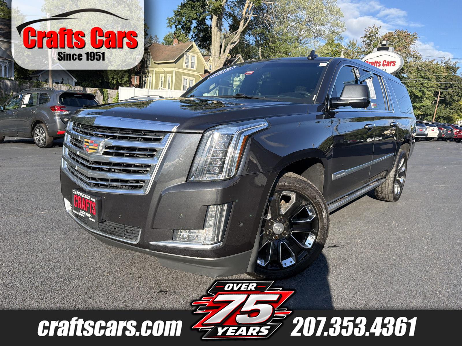 Manhattan Noir Metallic 2019 Cadillac Escalade ESV SUV / Crossover Four-Wheel Drive Automatic
