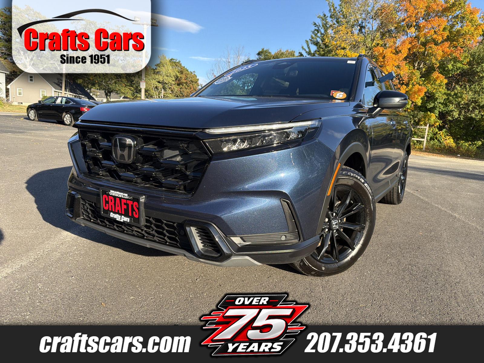 Canyon River Blue Metallic 2025 Honda CR-V Hybrid SUV / Crossover All-Wheel Drive Continuously Variable Transmission