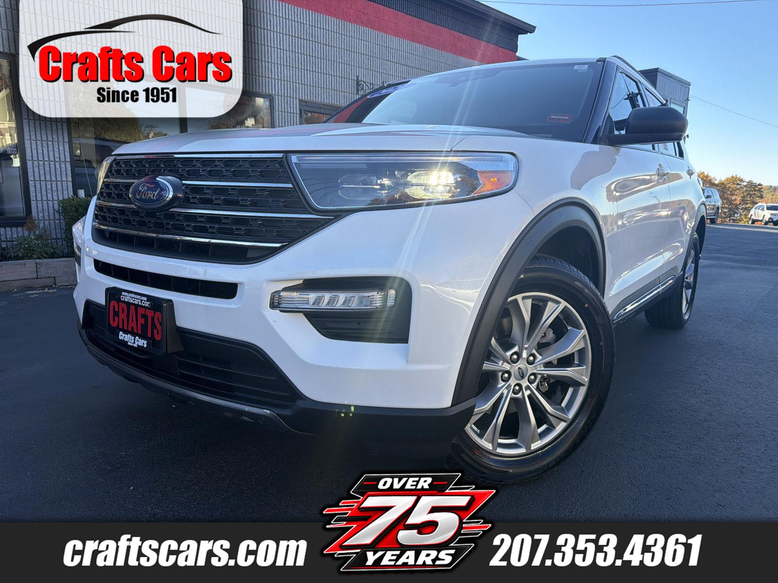 Star White Metallic Tri-Coat 2020 Ford Explorer SUV / Crossover All-Wheel Drive Automatic