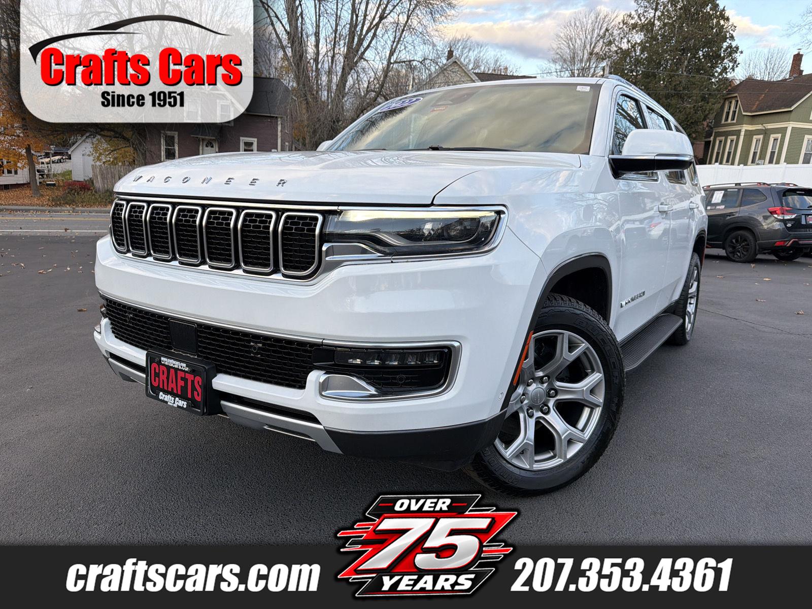 Bright White Clearcoat 2022 Jeep Wagoneer SUV / Crossover Four-Wheel Drive 8-Speed Automatic