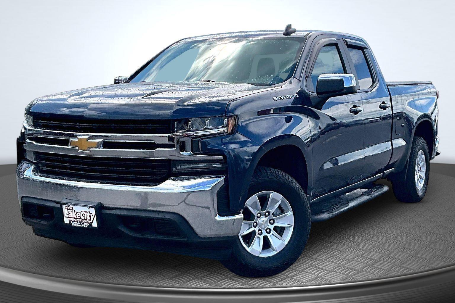 Northsky Blue Metallic 2019 Chevrolet Silverado 1500 LT Double Cab 4WD Pickup Truck Four-Wheel Drive 8-Speed Automatic