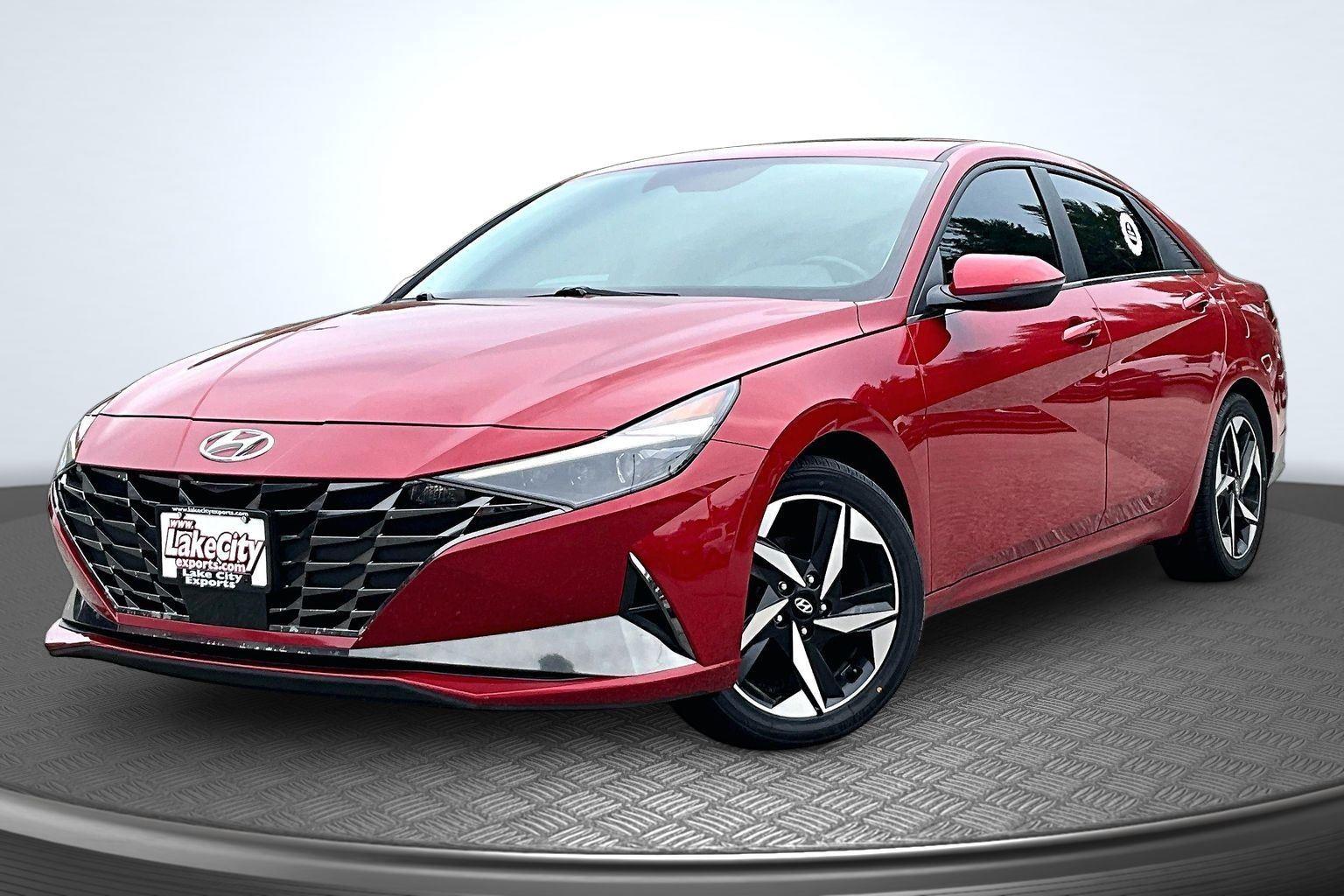 Scarlet Red Pearl 2023 Hyundai Elantra Hybrid Sedan Front-Wheel Drive Automatic