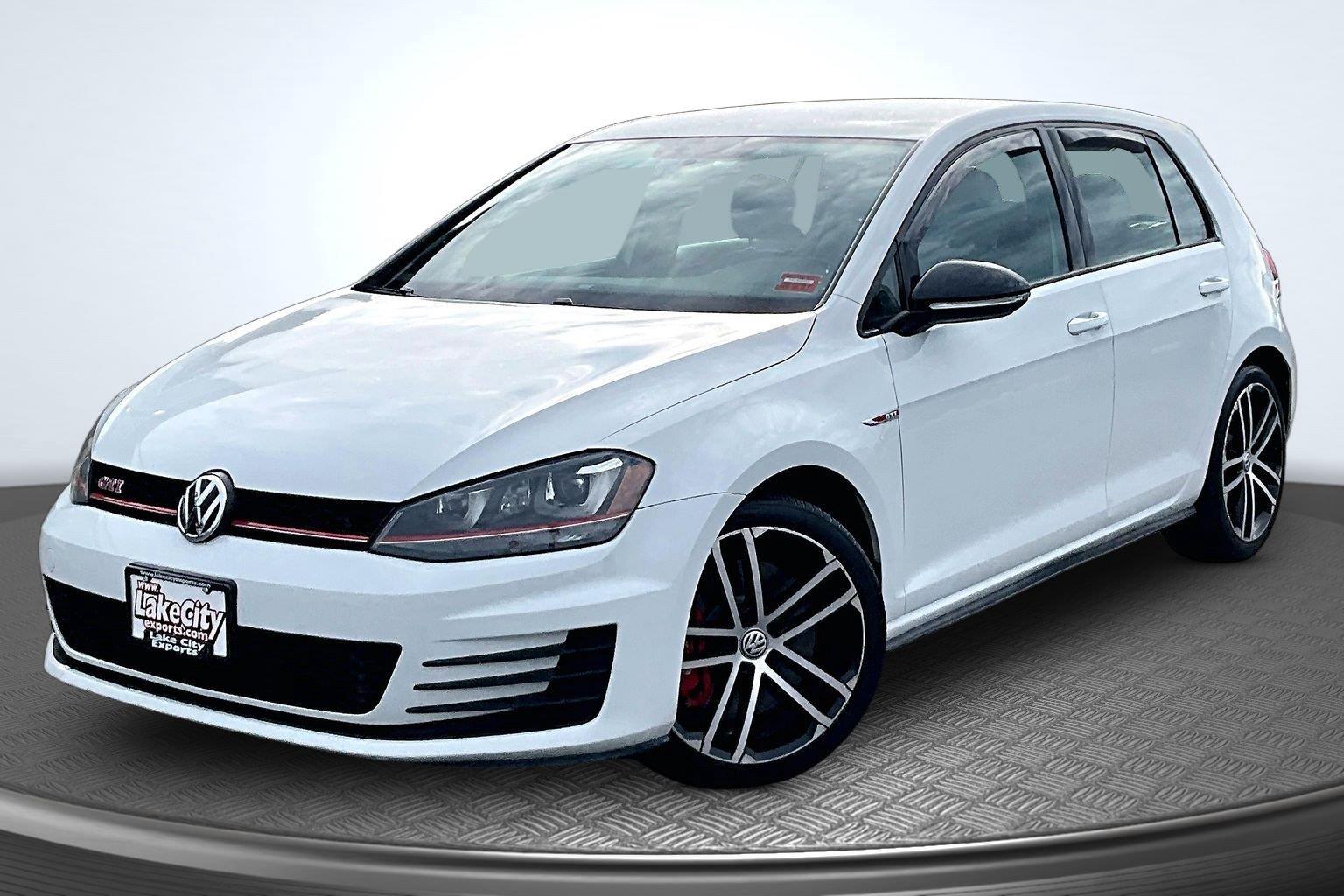 Pure White 2017 Volkswagen Golf GTI Hatchback Front-Wheel Drive Manual