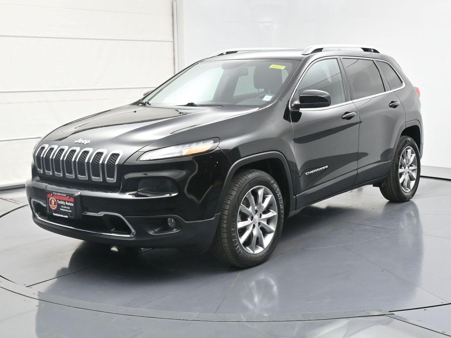 Diamond Black Crystal Pearlcoat 2018 Jeep Cherokee SUV / Crossover Four-Wheel Drive 9-Speed Automatic