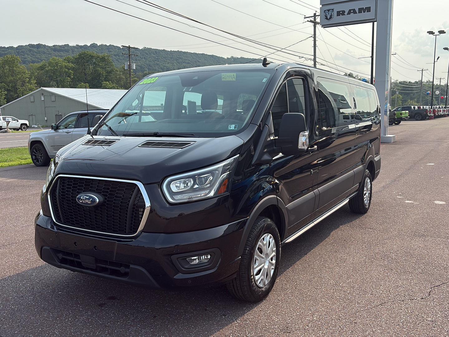 Agate Black 2023 Ford Transit Passenger Van Rear-Wheel Drive