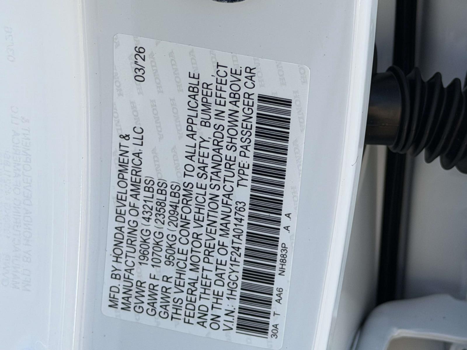 New 2026 Honda Accord Sedan Sedan